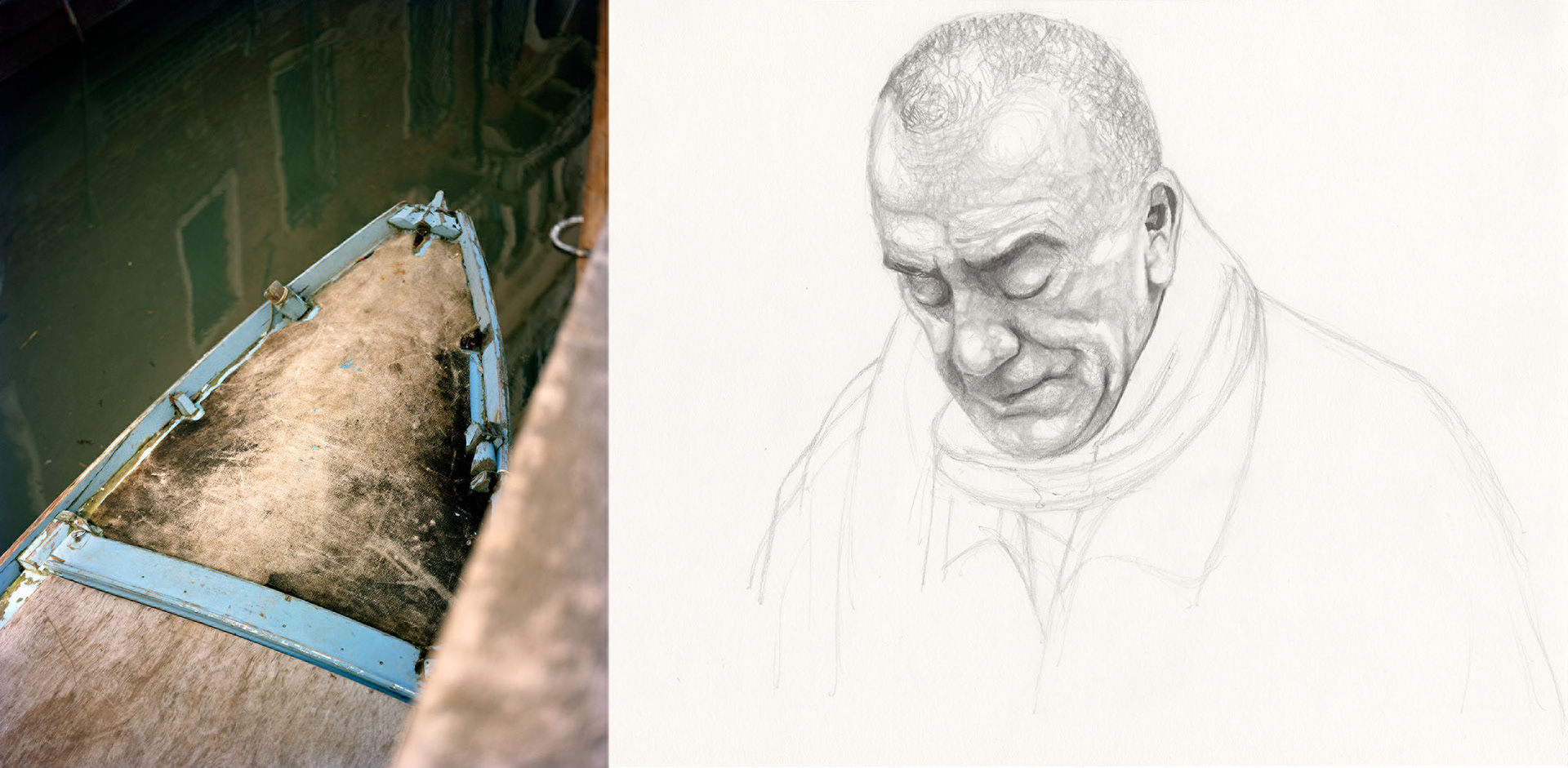 Galleggiante, C-print and Pencil on Paper 11” x 22 ¾”