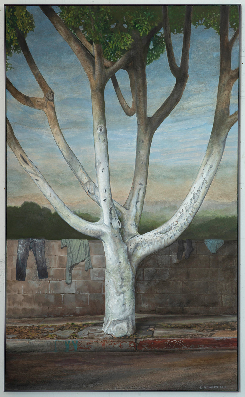 Eloy Torrez, If I Could Tell, oil on canvas, 66” x 40”