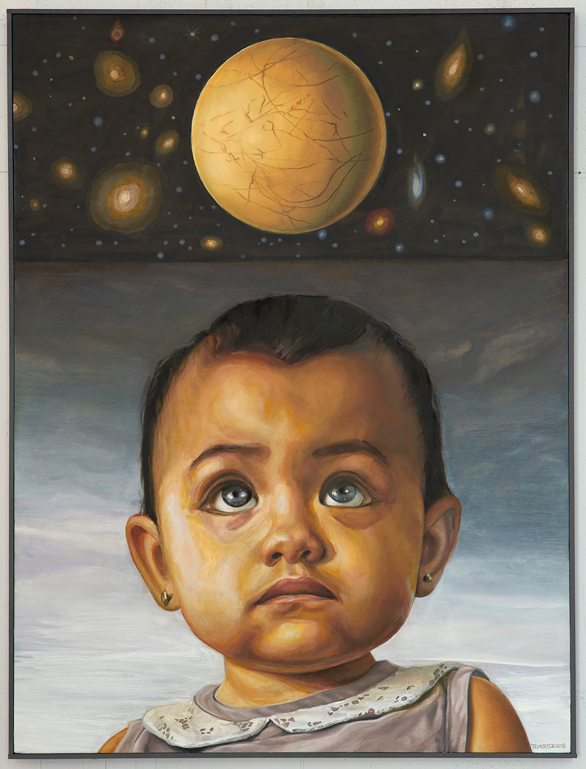 Eloy Torrez, May the Force be with Her, oil on canvas, 36” x 24”