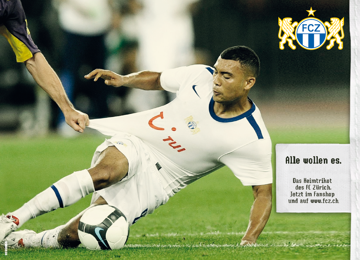 Texter Boller Anzeige für FCZ