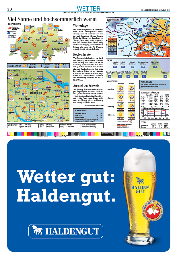 Werbung schönes Wetter Texter