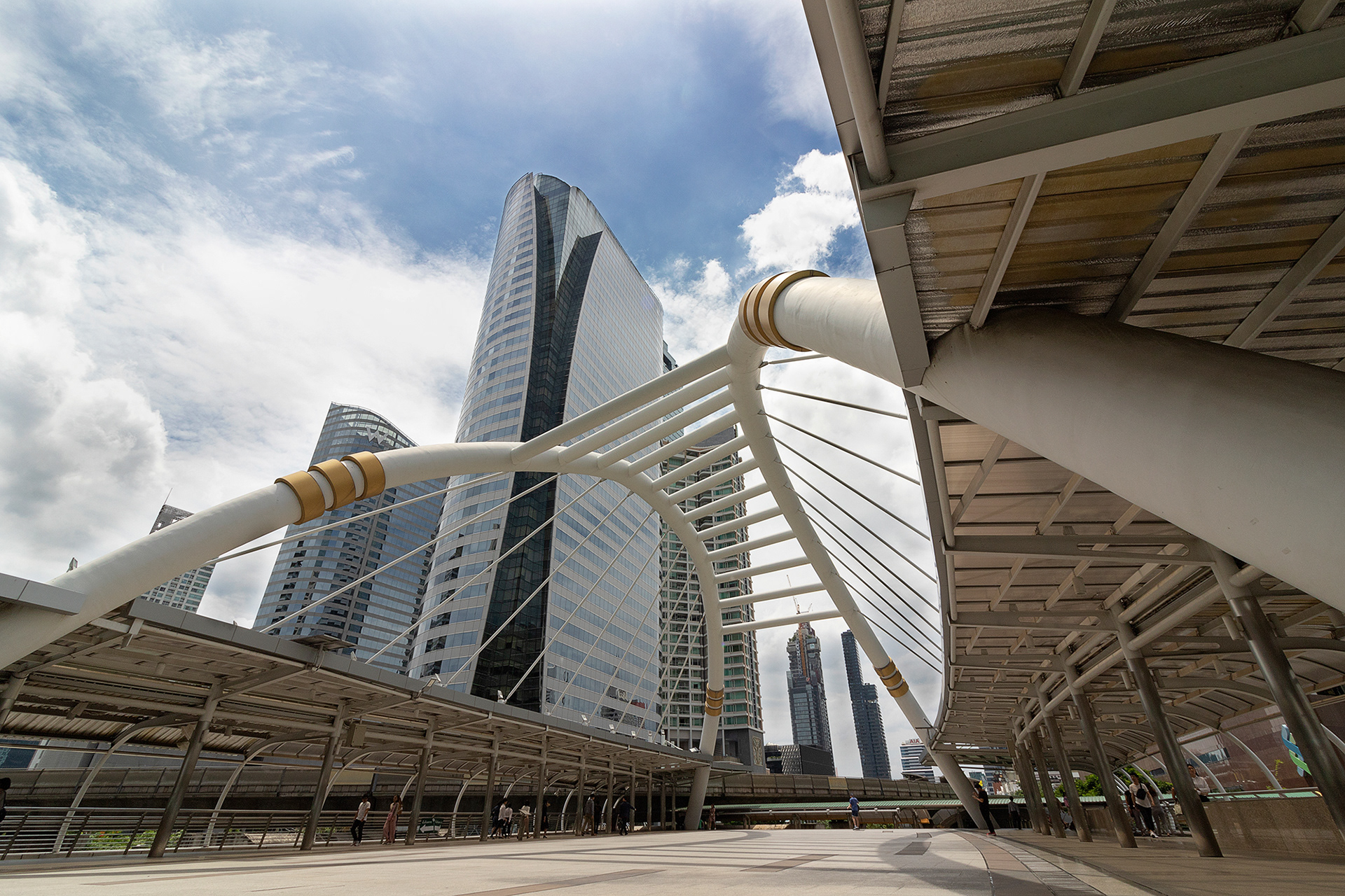 Pedestrian Suspension Bridge, Bangkok, 2018