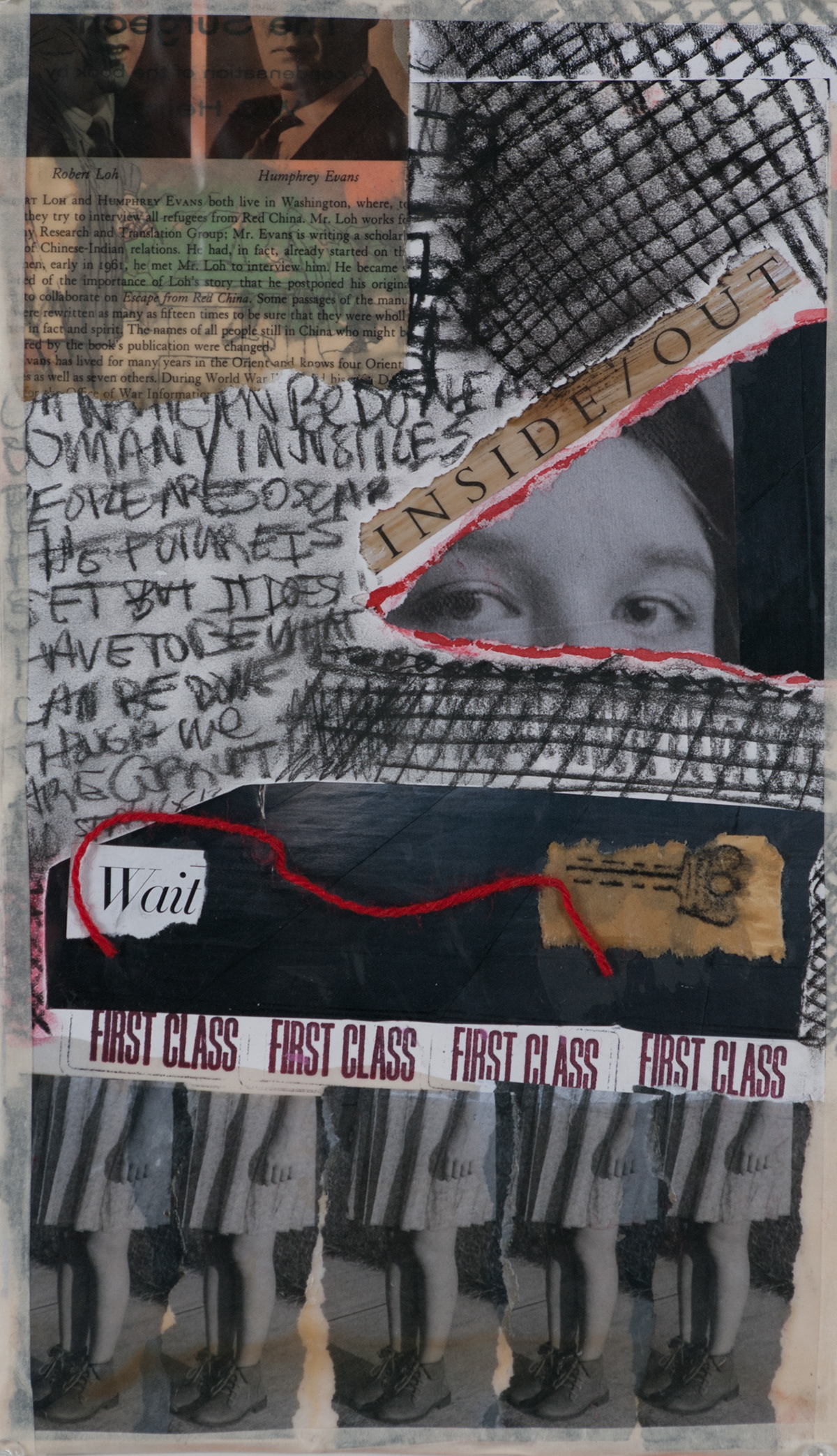 Inside Outside. Original film photographs and mixed media 8" x 13"