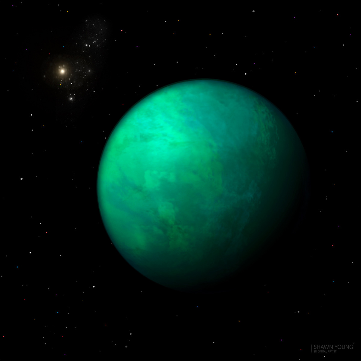 exoplanet concept · drawn in Procreate