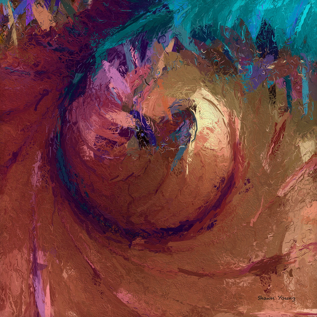 Beneath the Turbulence 14x14 in.