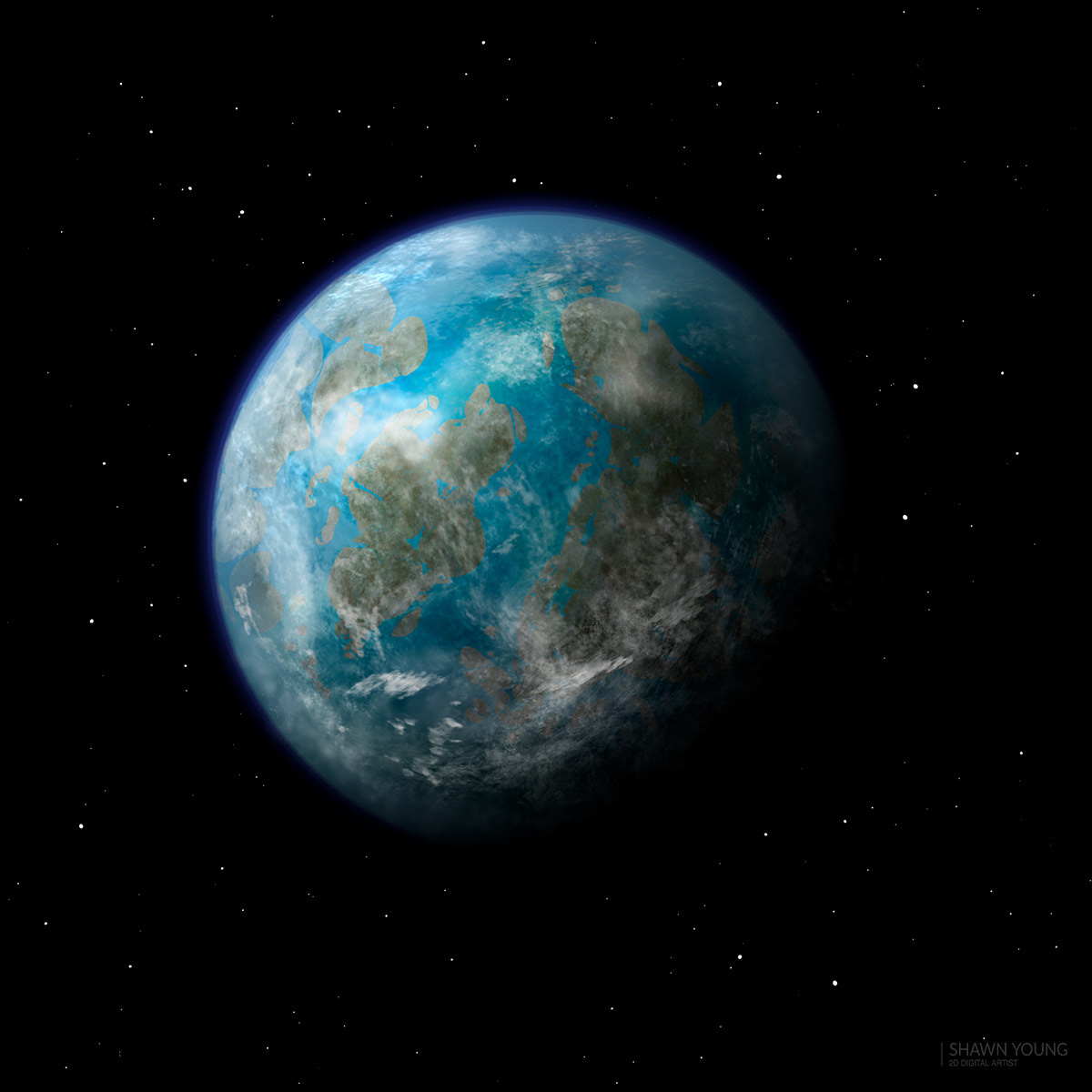 concept space art · drawn in Procreate