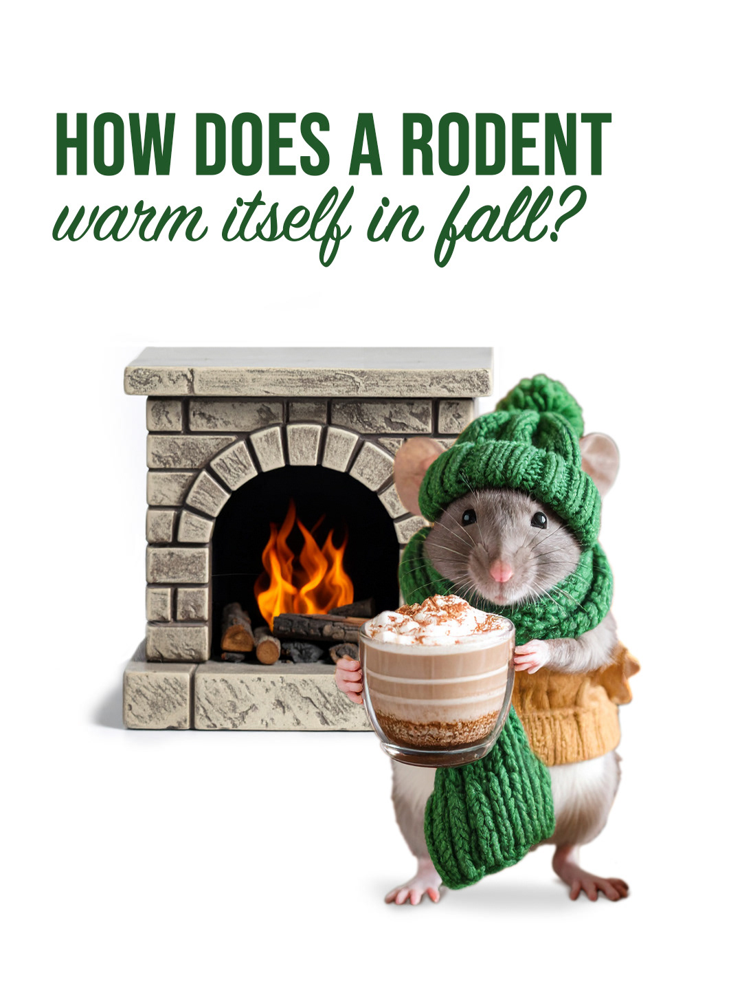 Social media creative designed to engage homeowners through seasonal humor while reinforcing the importance of proactive rodent prevention.