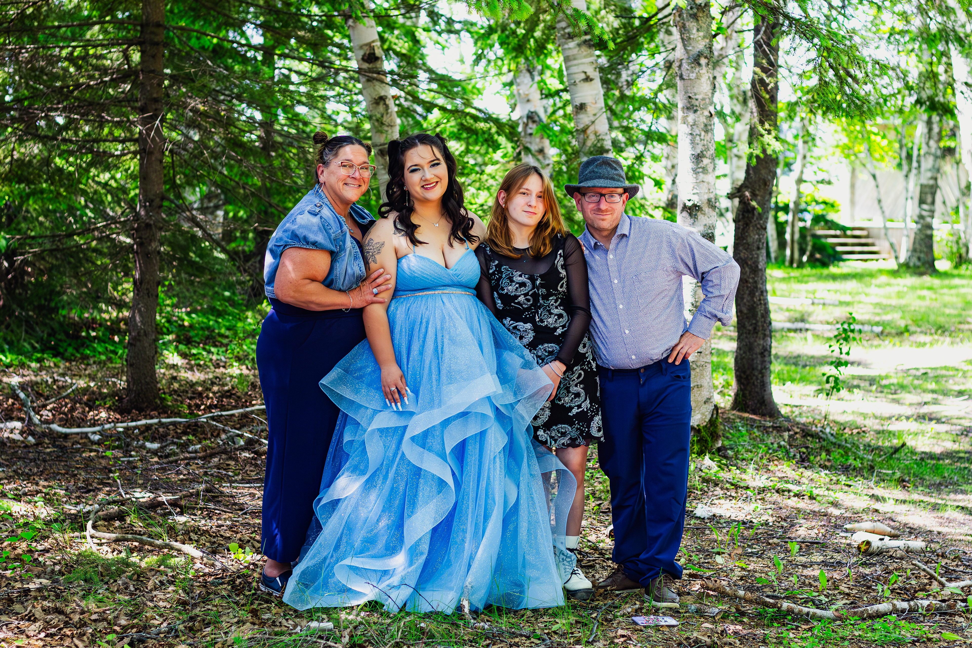 Family photography before prom