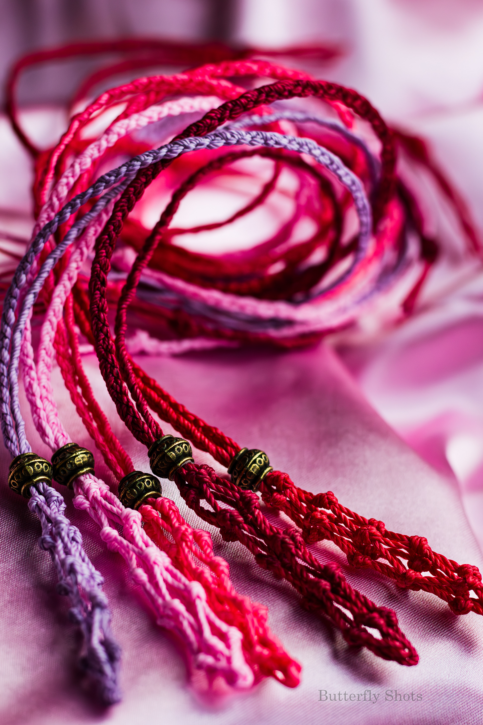 Product photography of necklaces