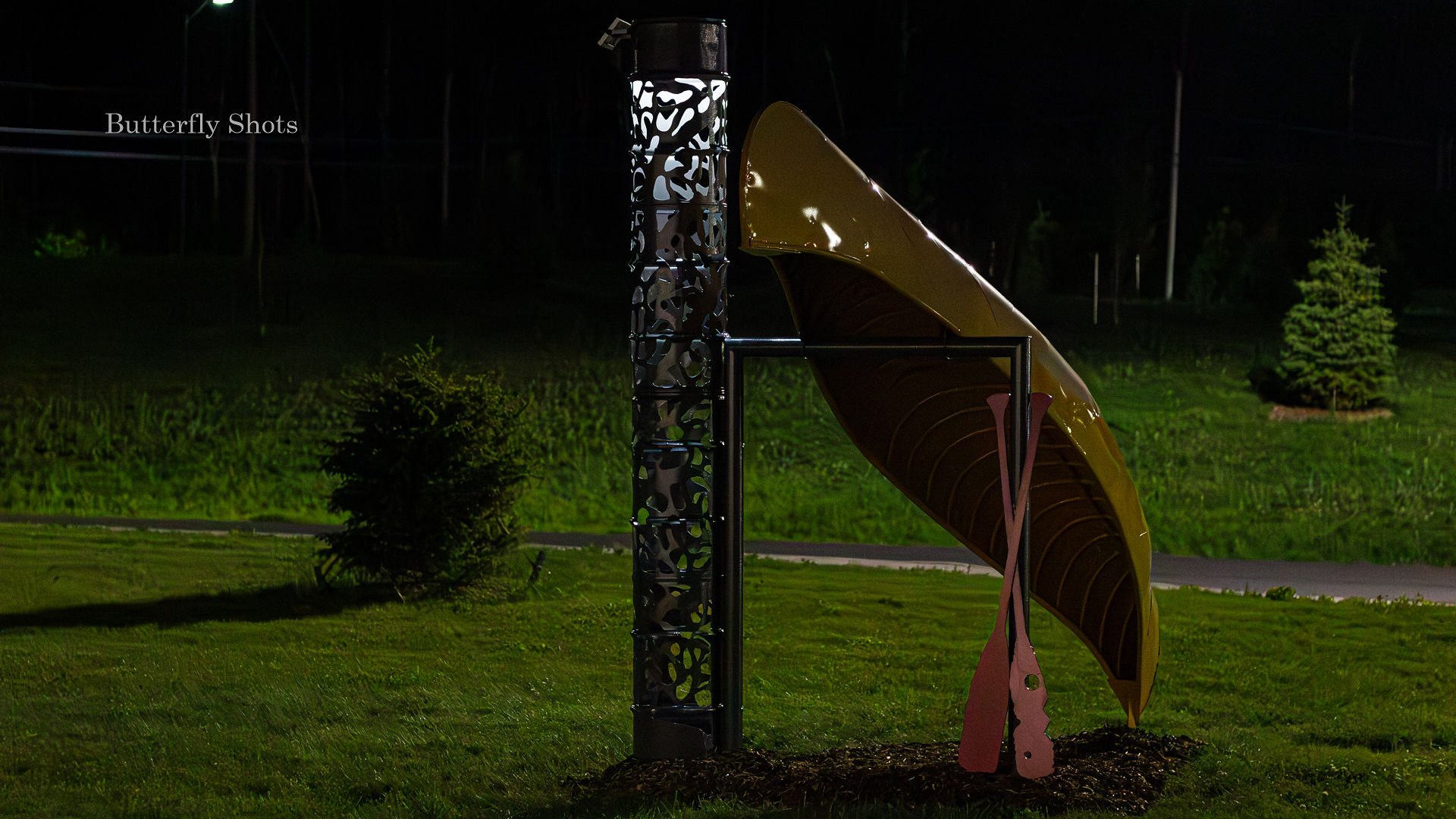 Art structure photography at night time