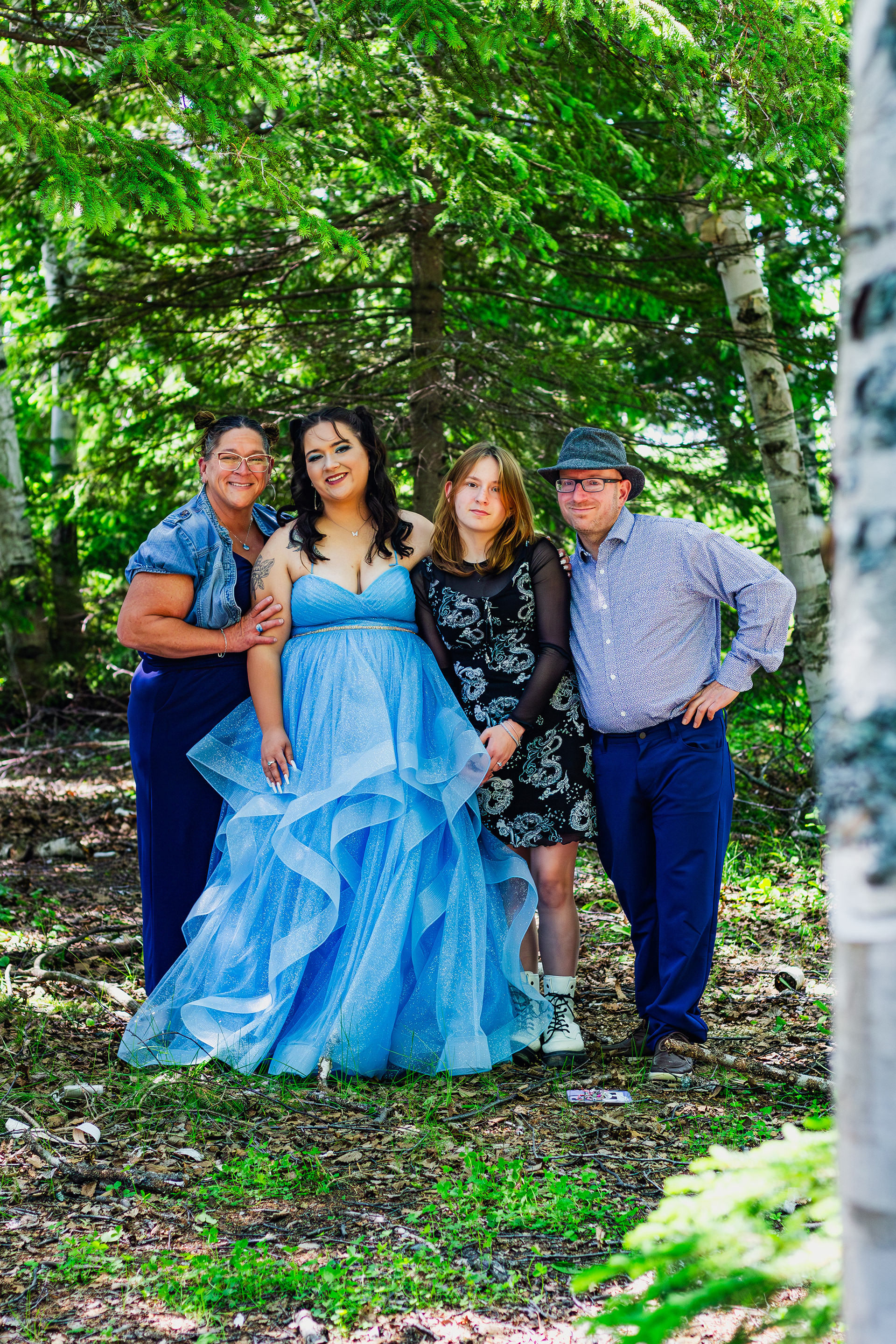 Family photography before prom