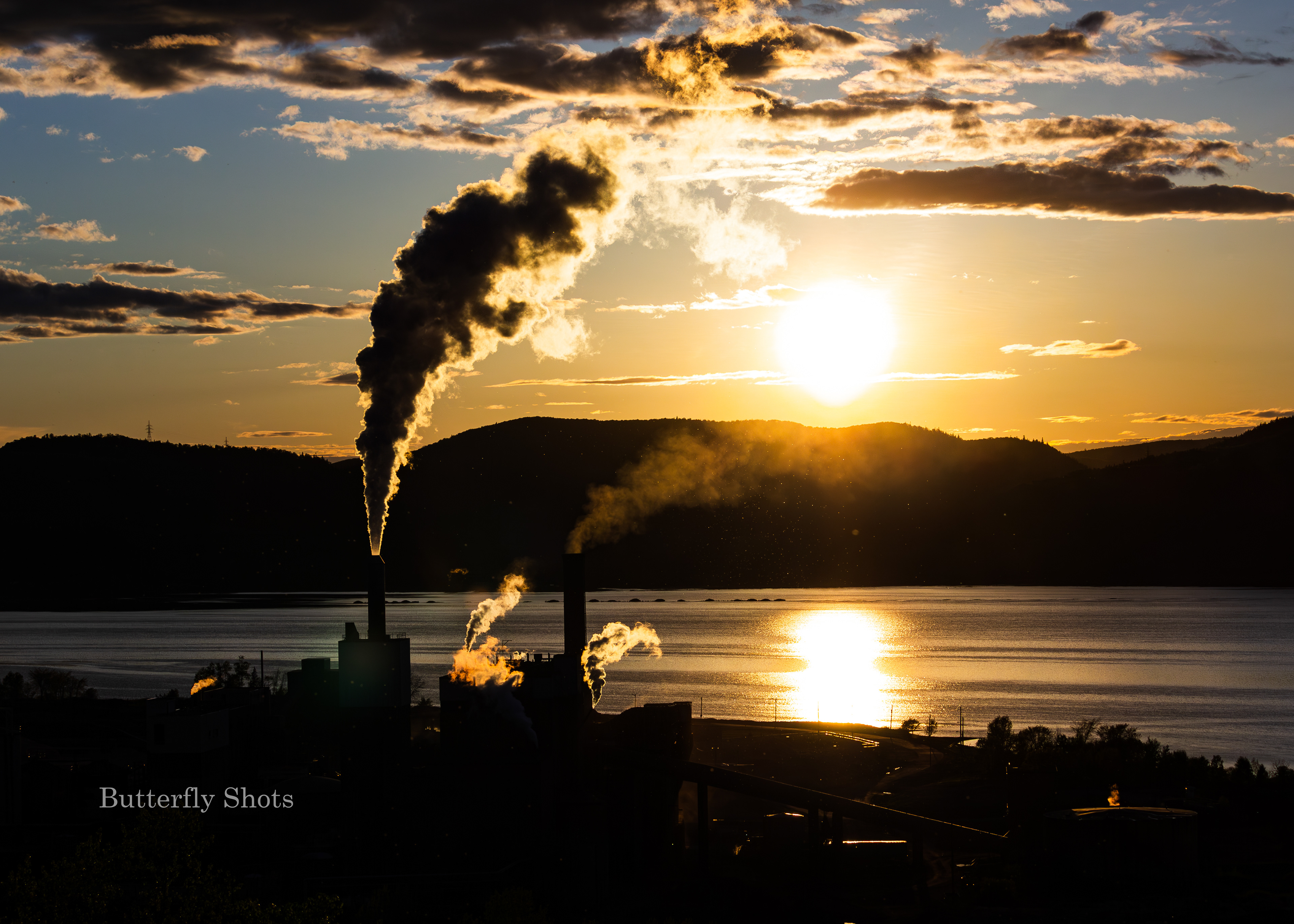 Landscape photography with the mill in Atholville New-Brunswick