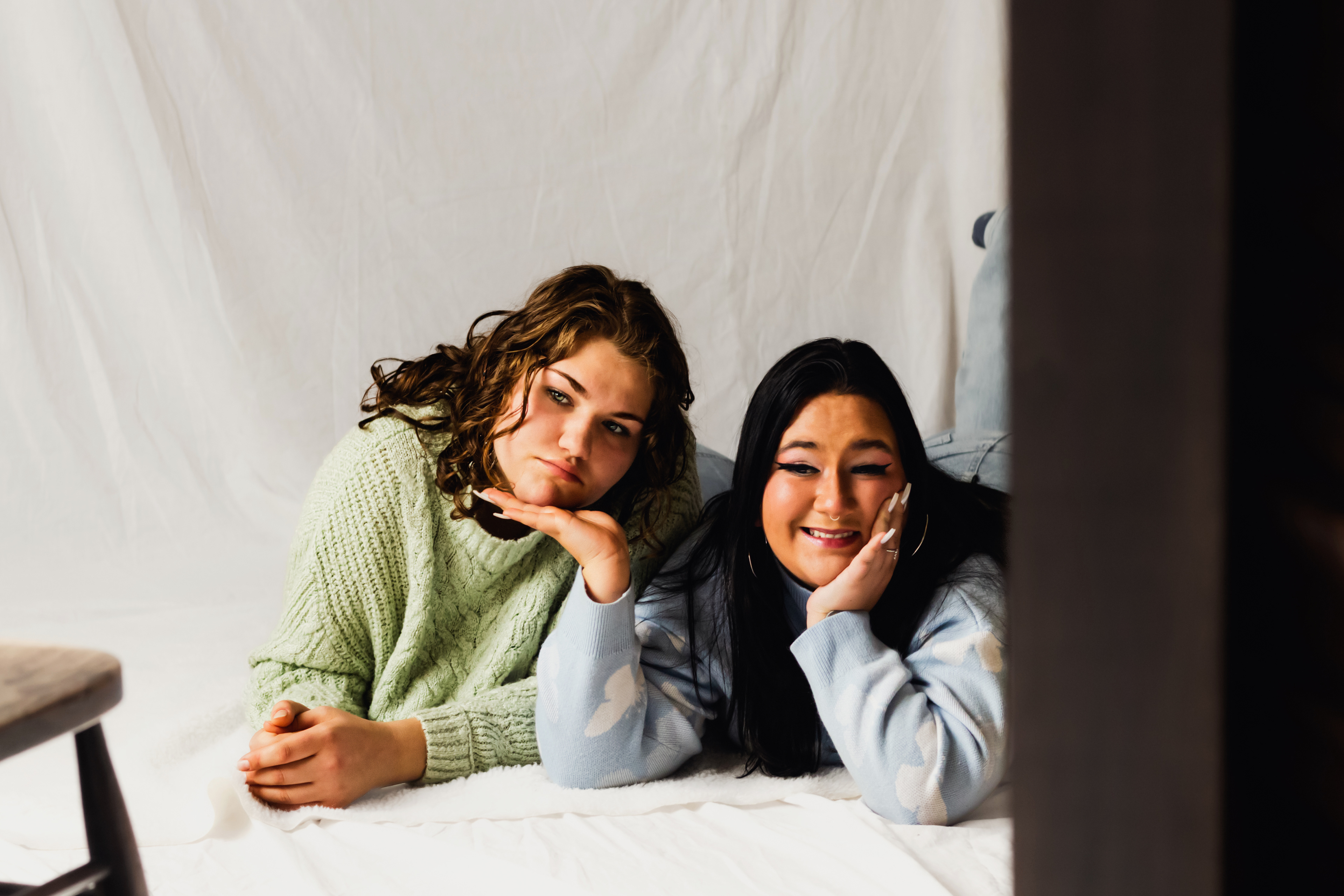 Fun portrait photography for two friends
