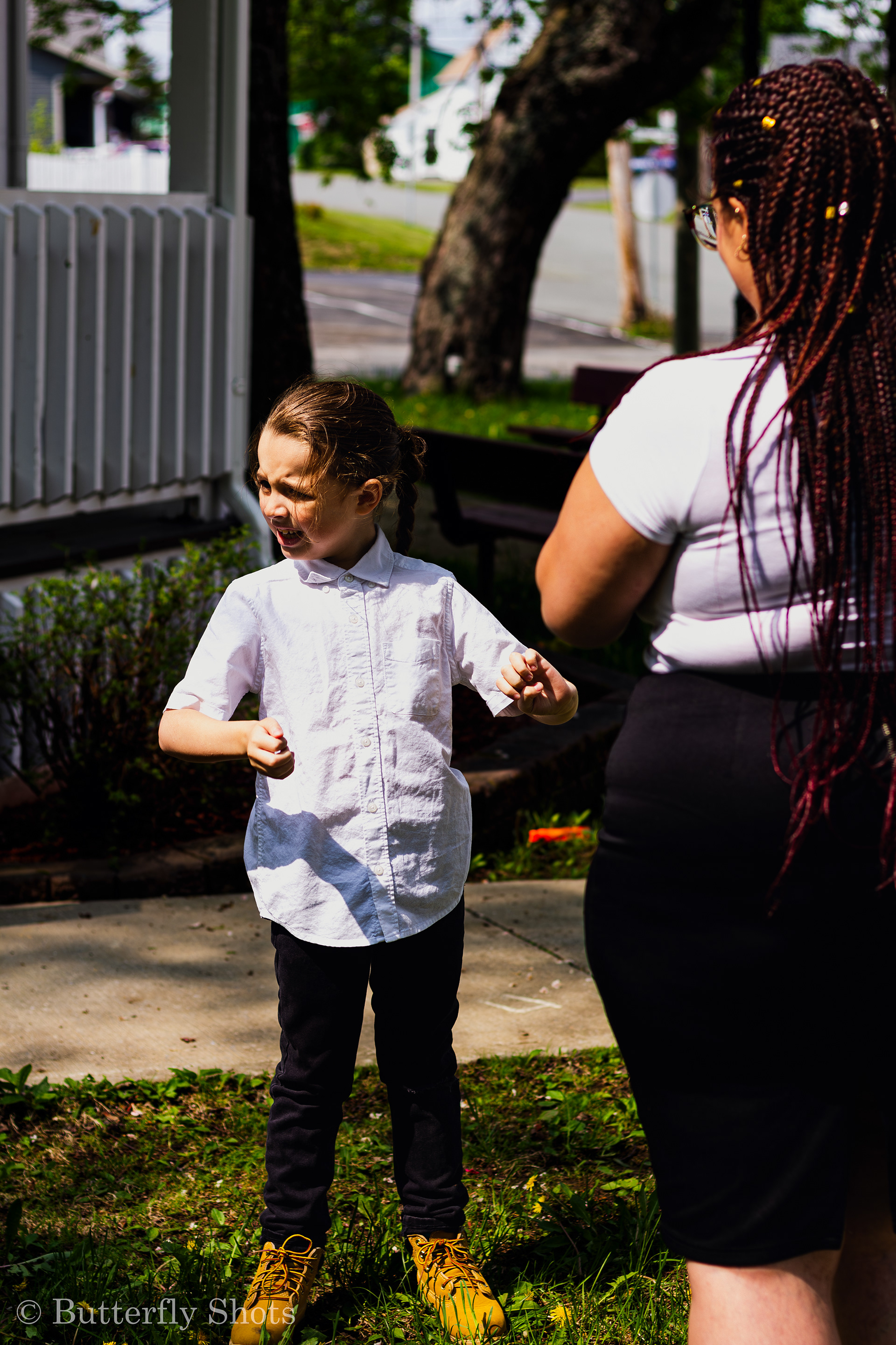 Outdoors family photography mother and son