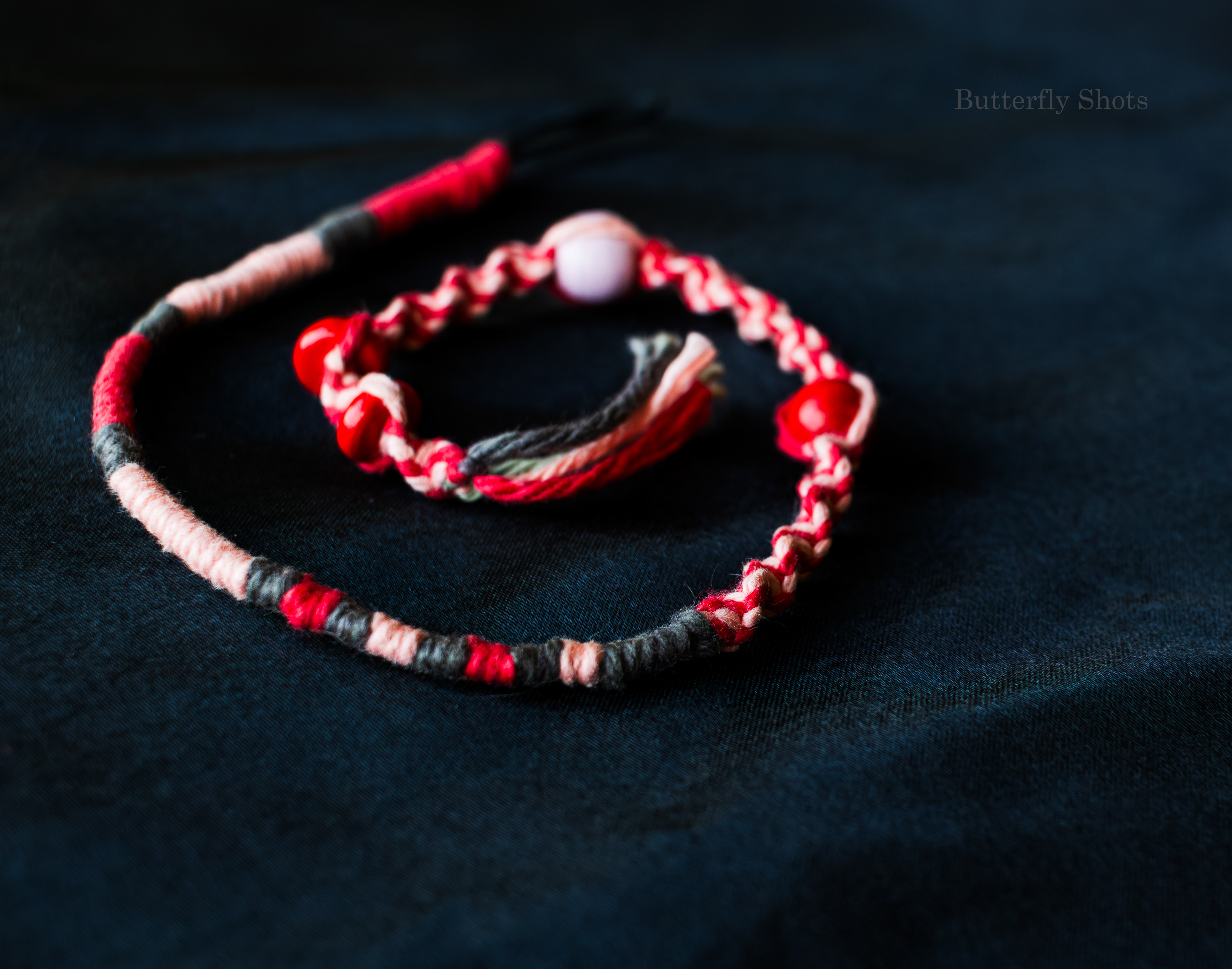 Product photography of hair wraps
