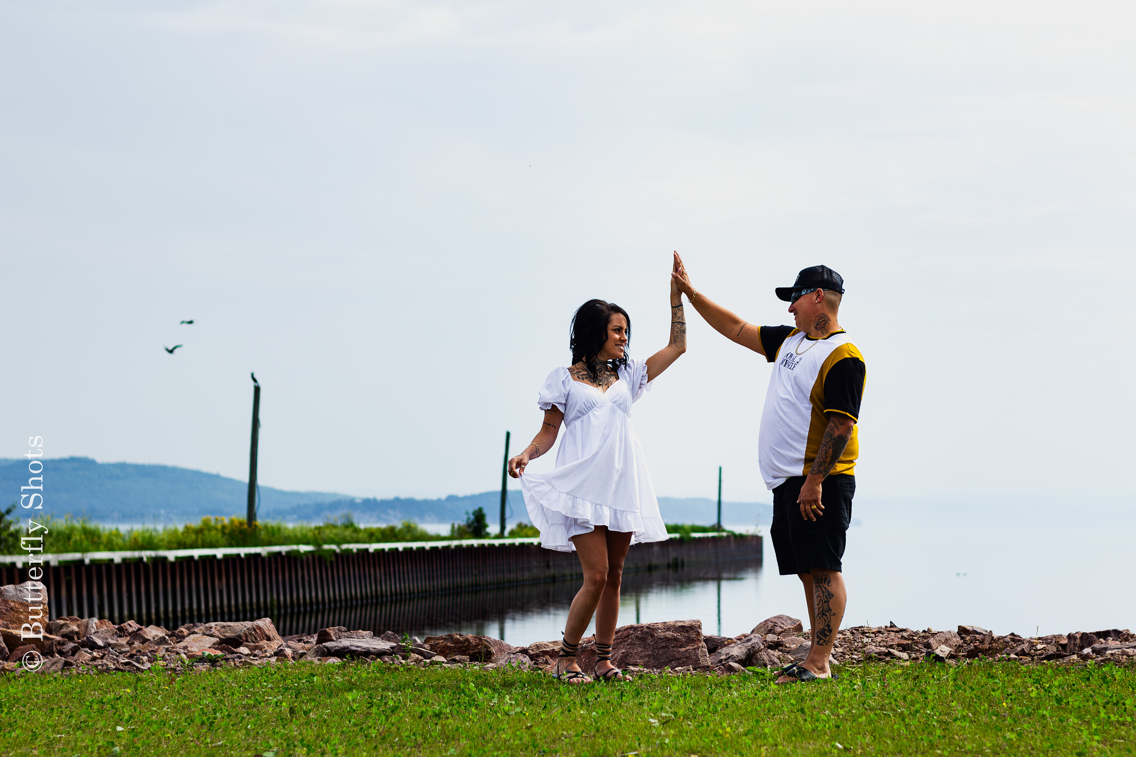 Outdoors engagement photoshoot