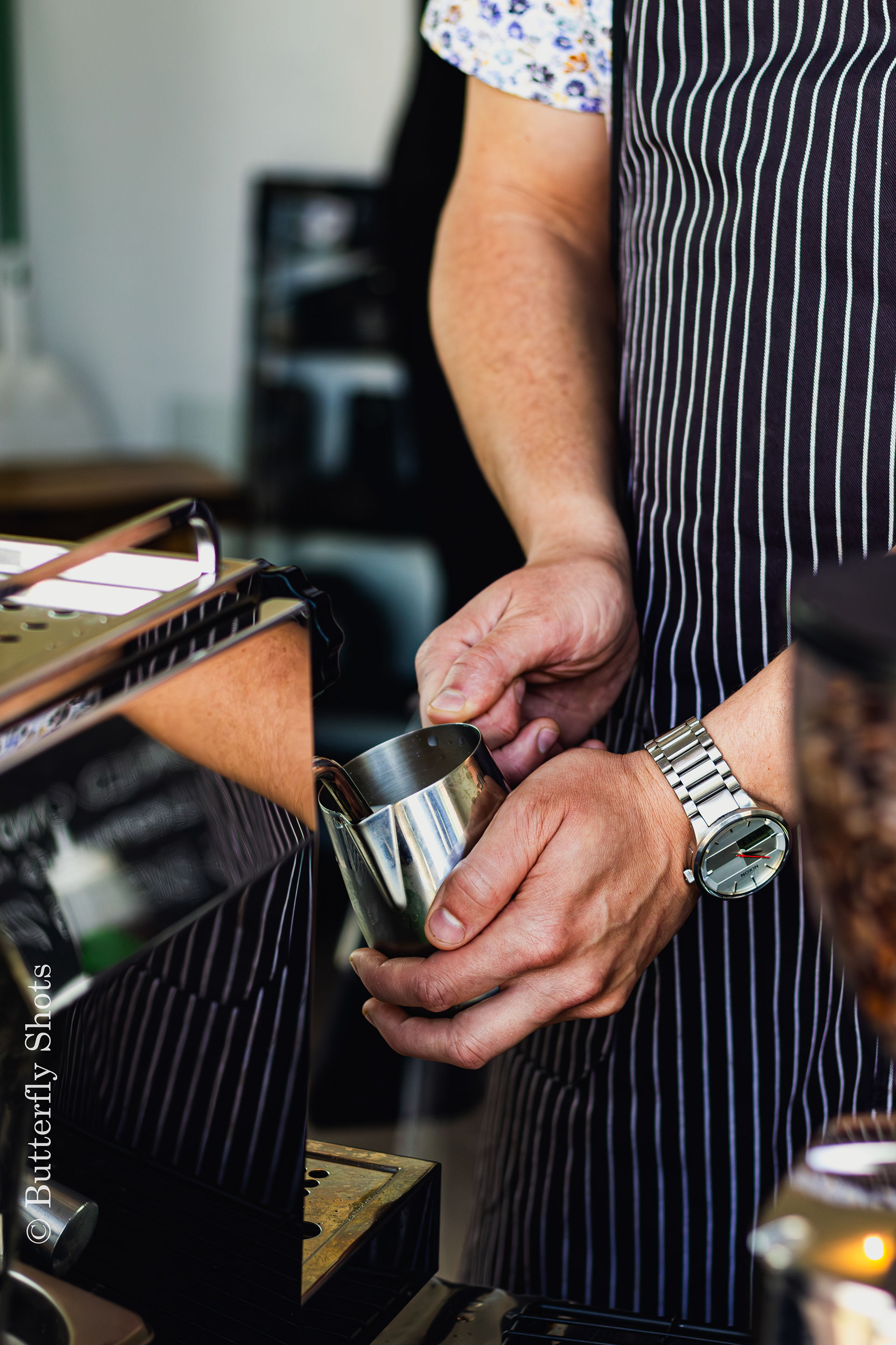 Branding photography of the owner in action