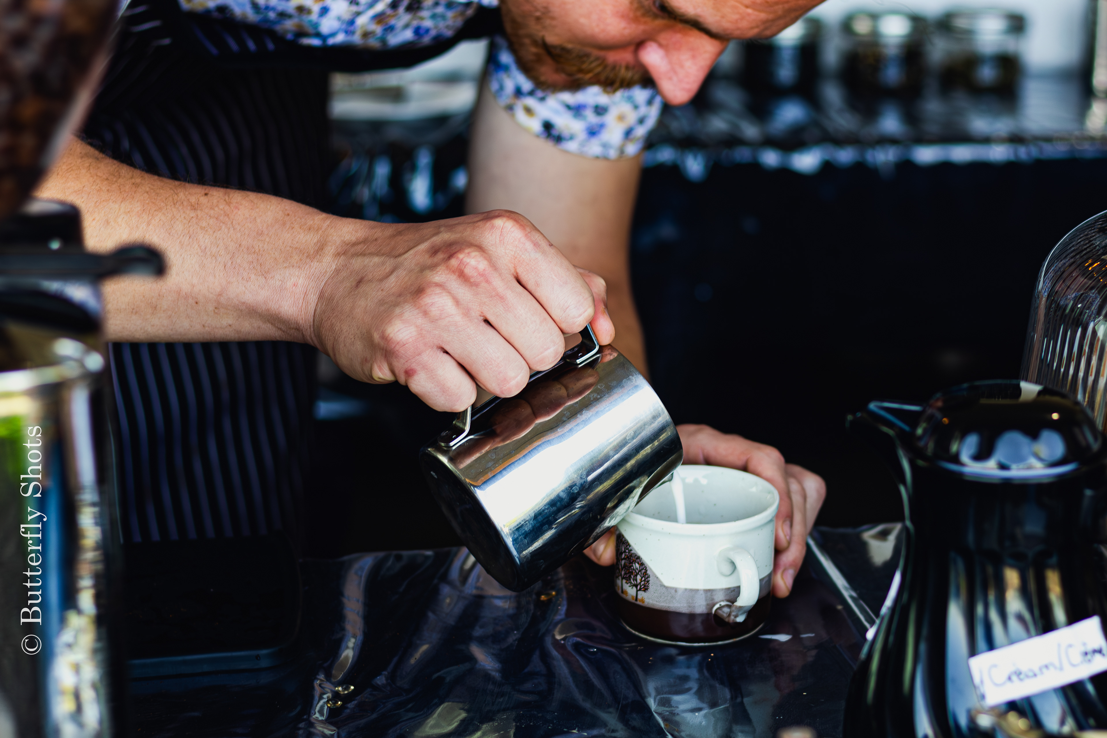 Branding photography of the owner in action