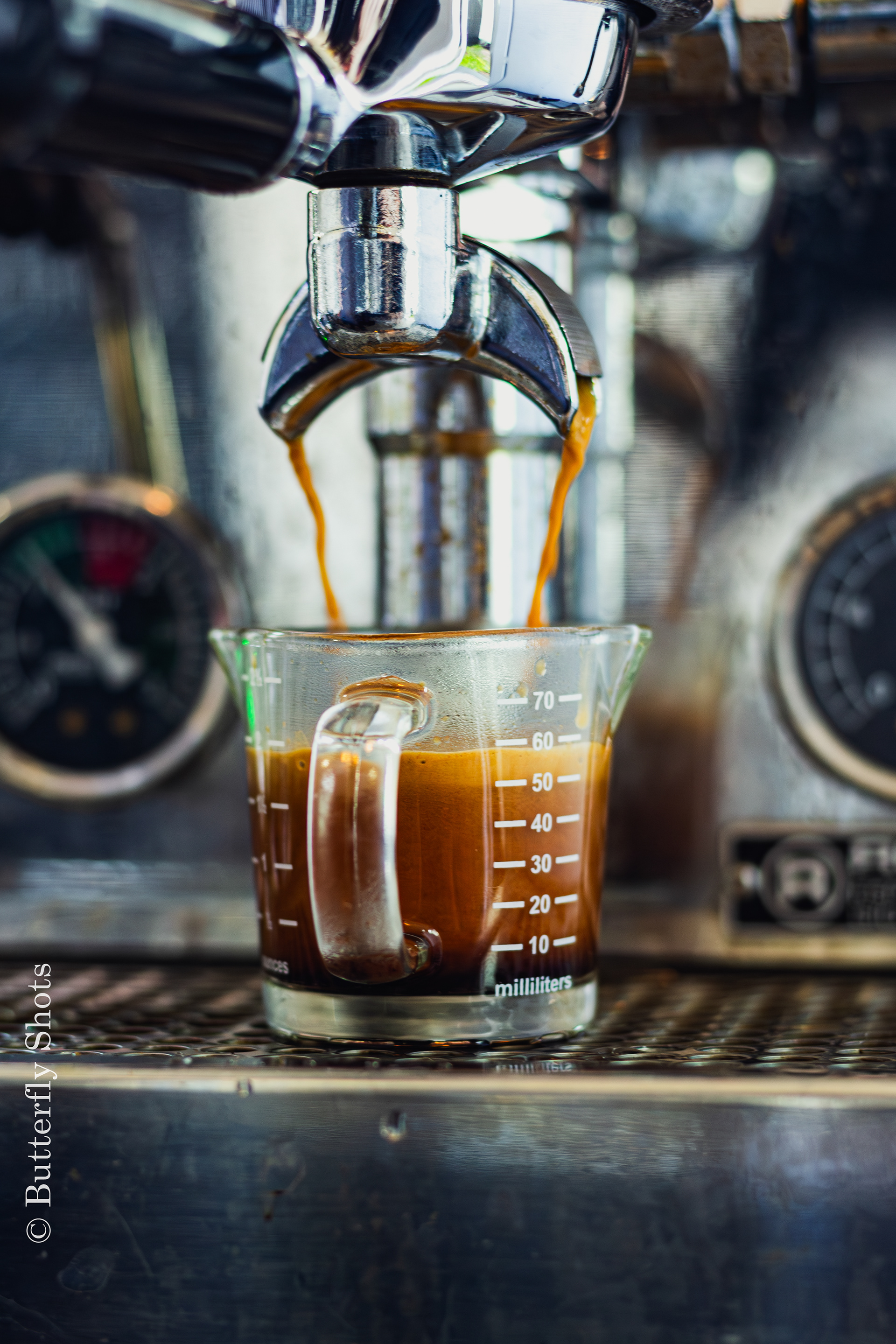 Branding and product photography of coffee making process