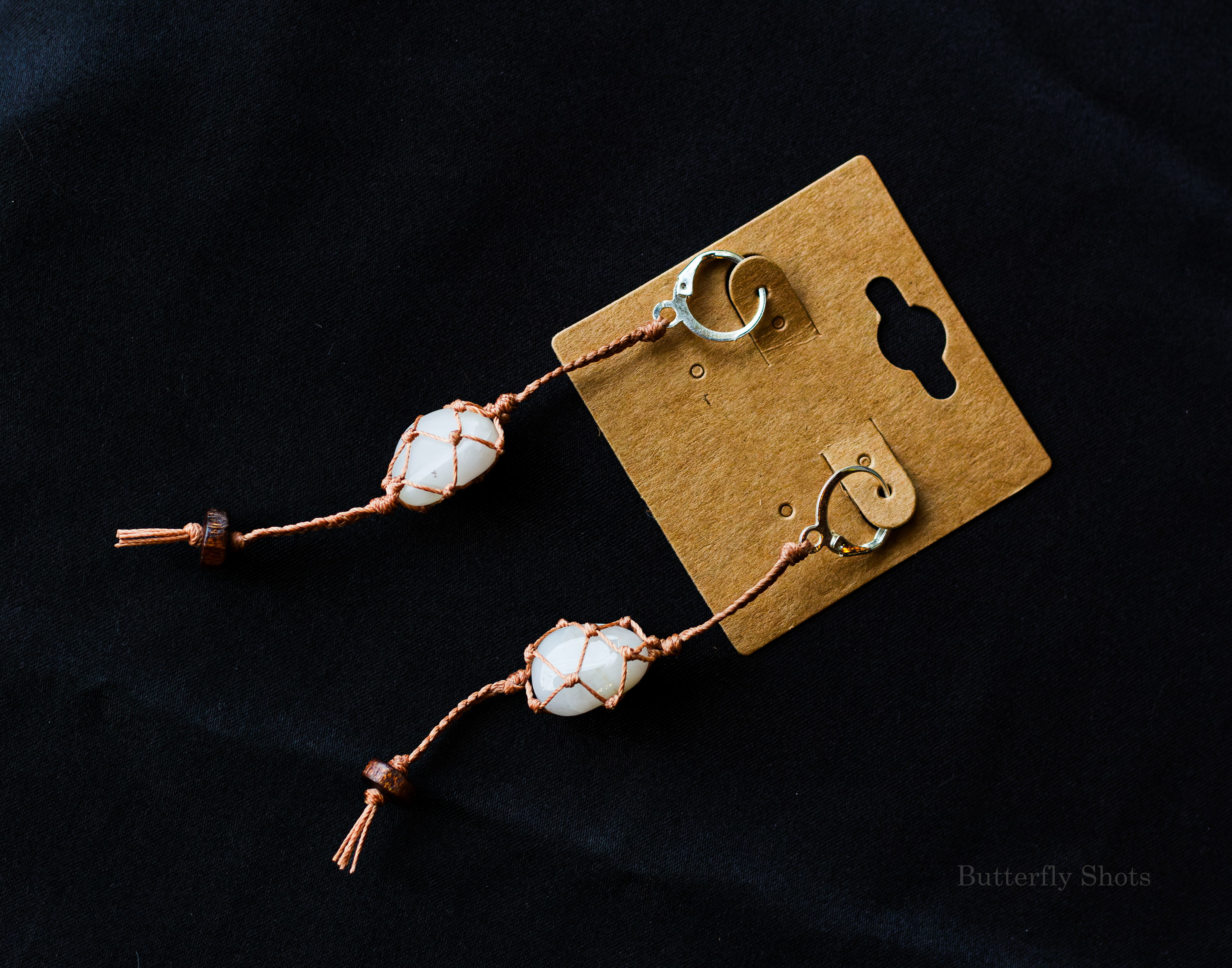 Product photography of earrings