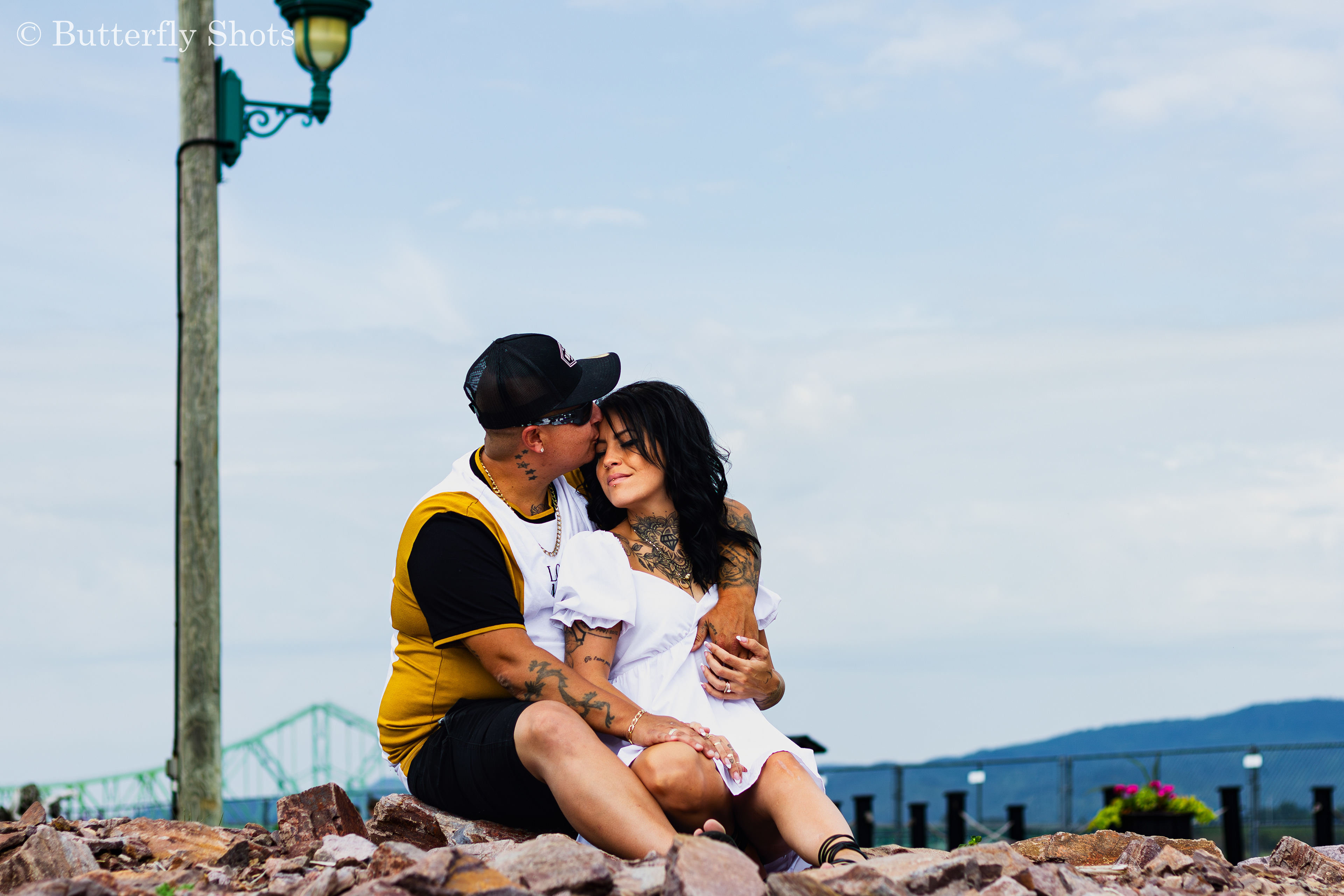 Outdoors engagement photoshoot