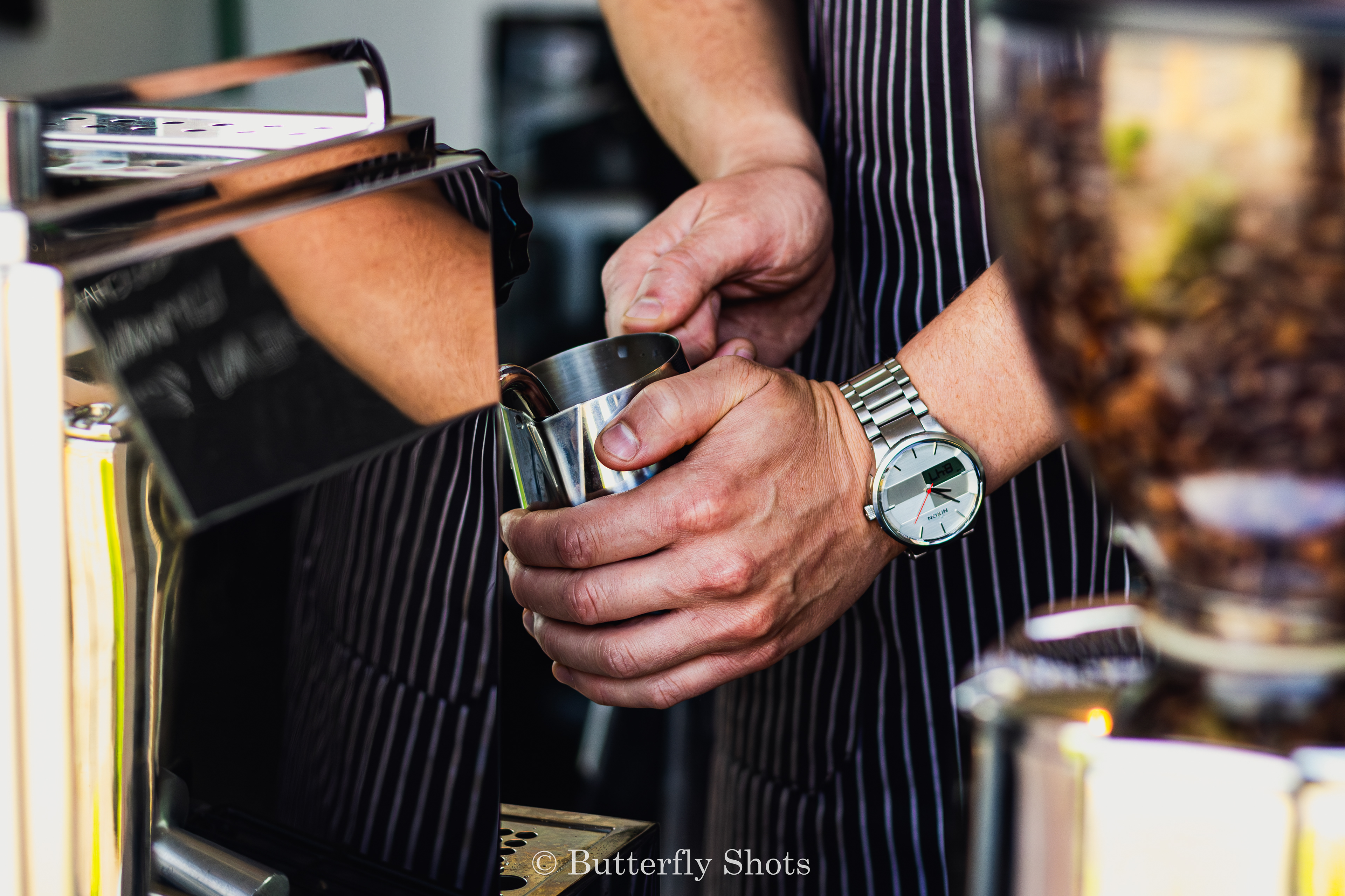 Branding photography of the owner in action