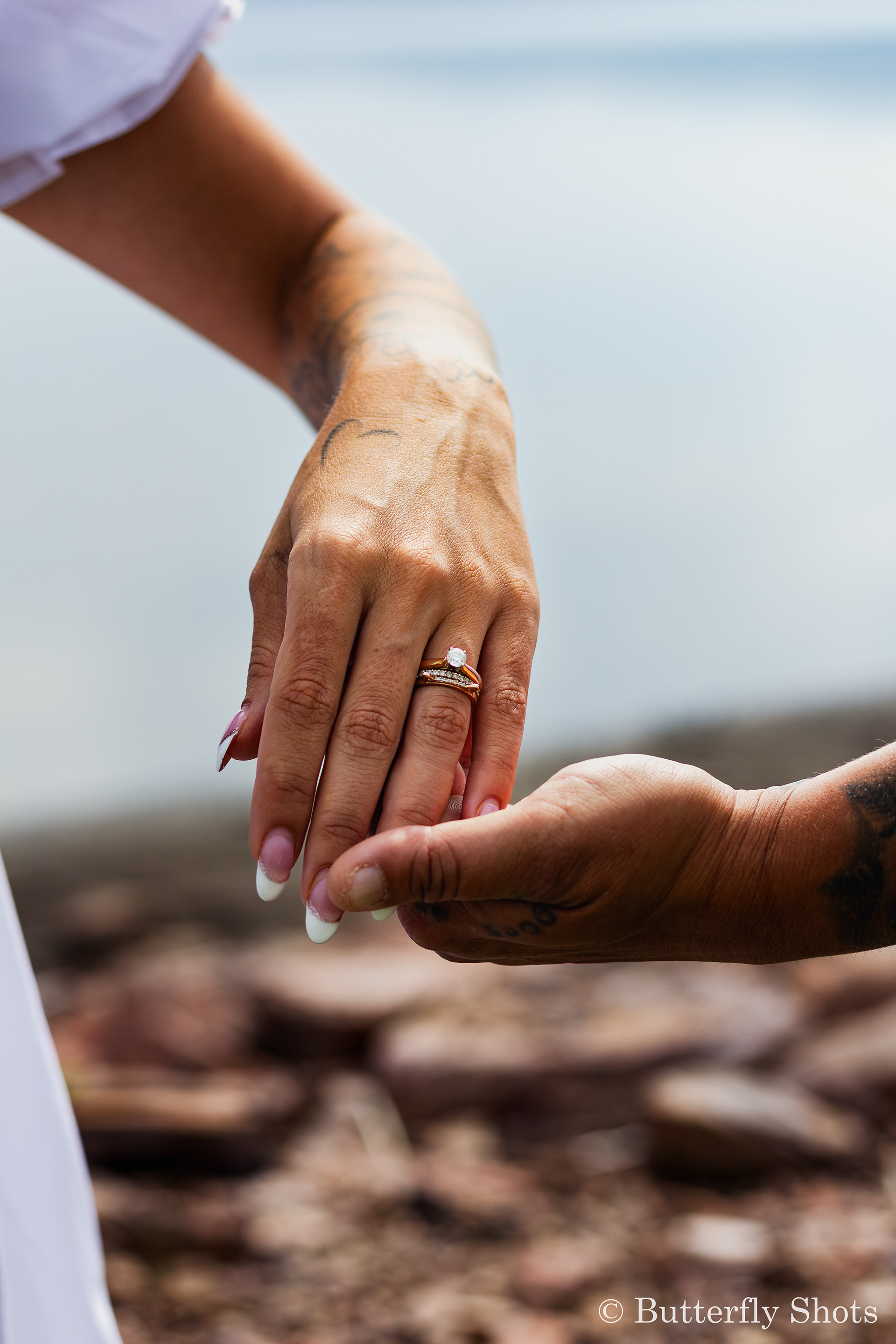 Outdoors engagement photoshoot