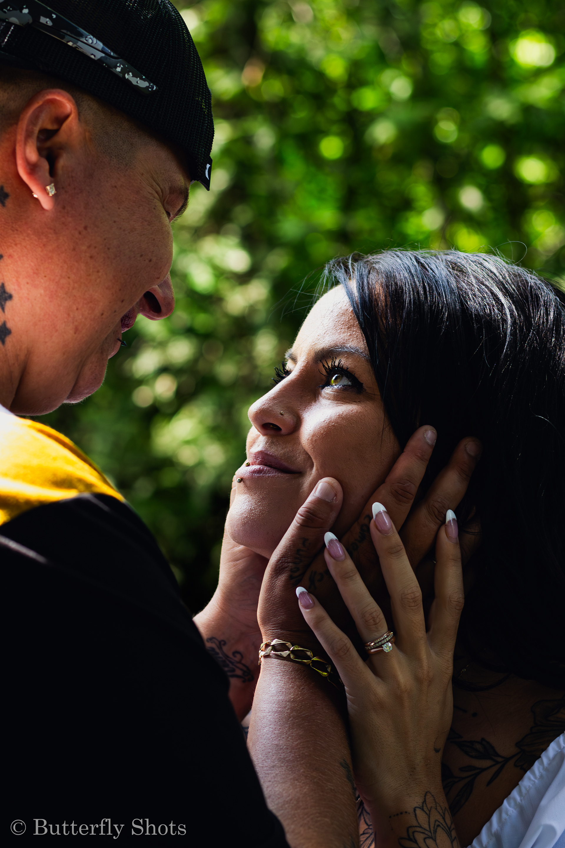 Outdoors engagement photoshoot