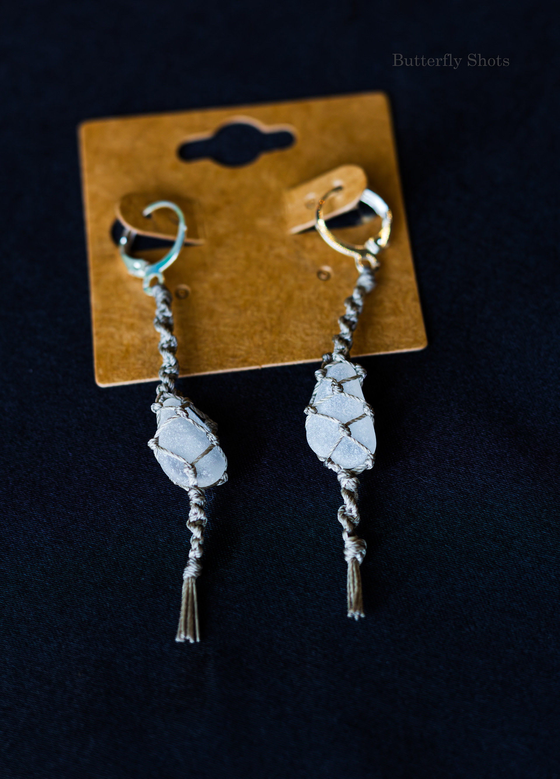 Product photography of earrings