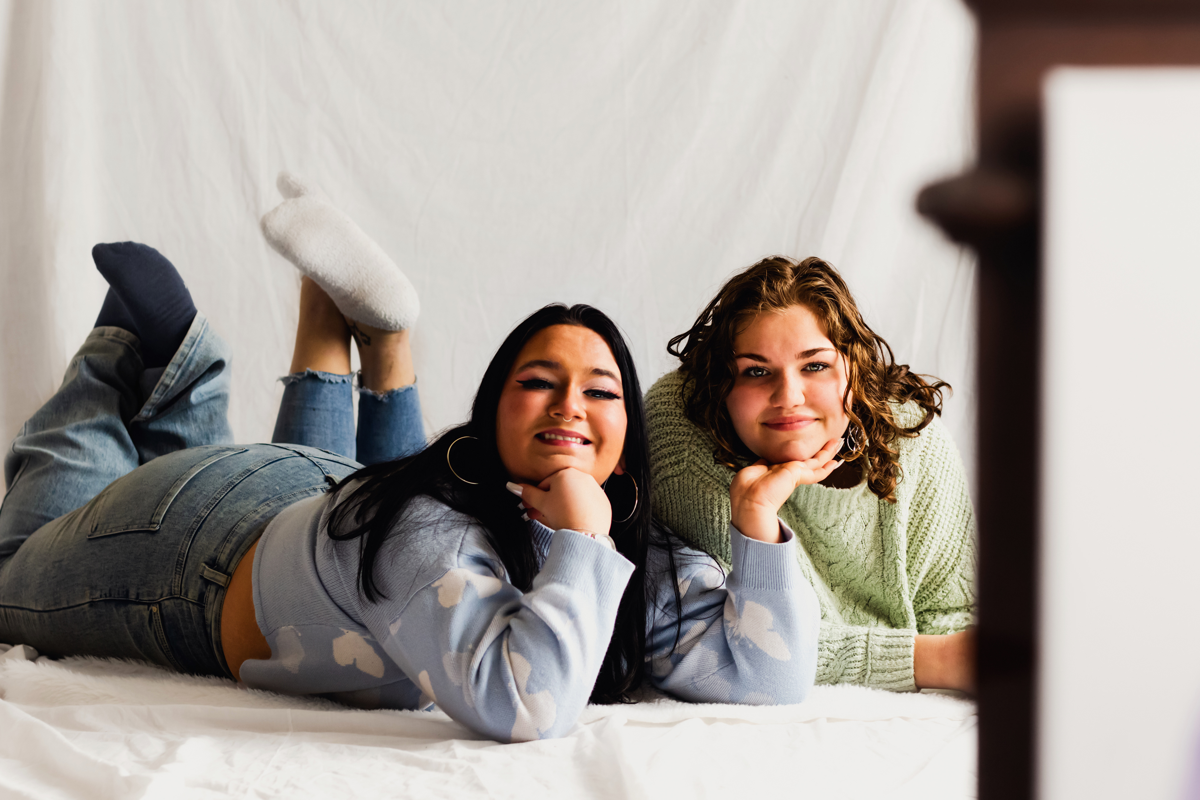Fun portrait photography for two friends