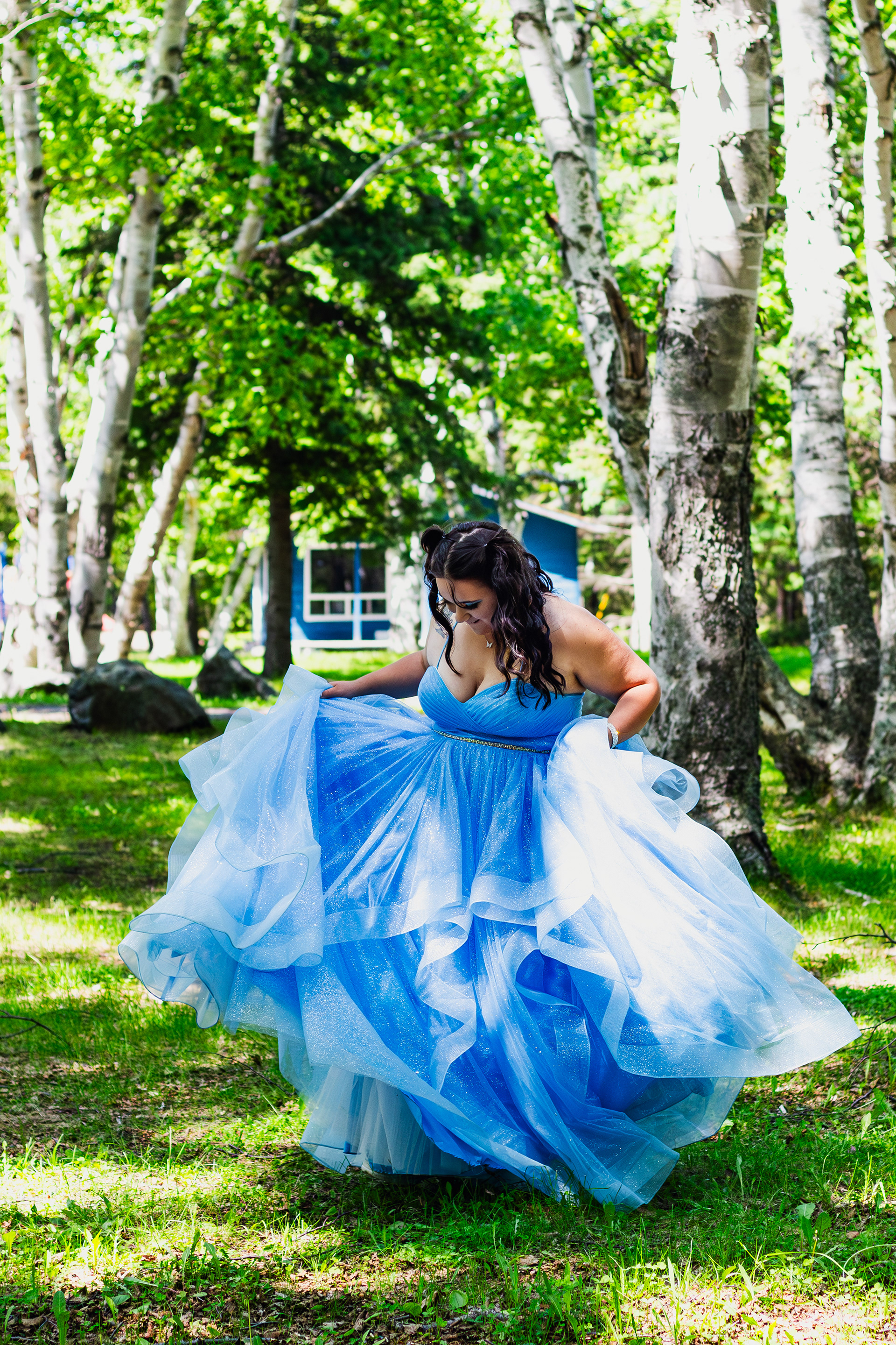 Outdoors portrait prom day