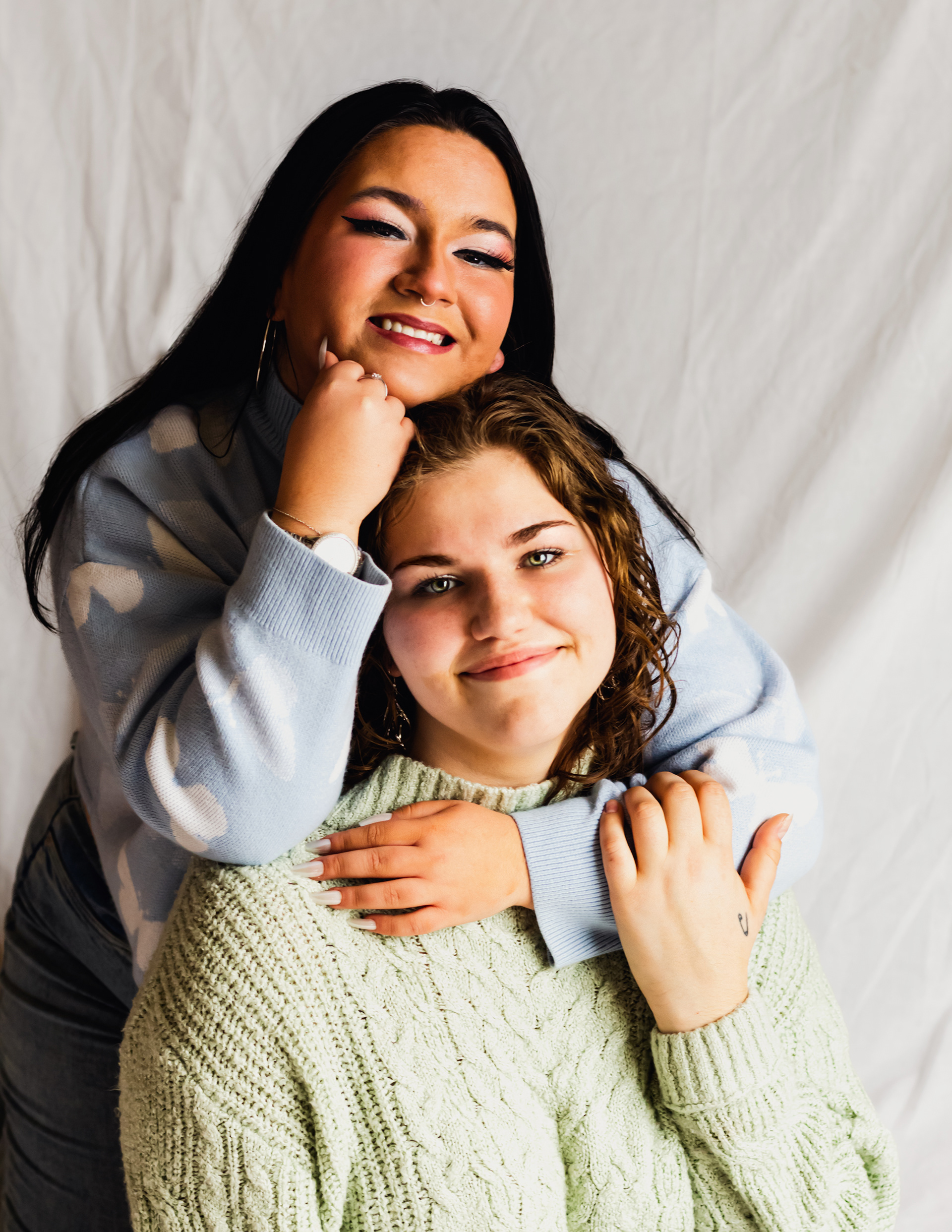 Fun portrait photography for two friends