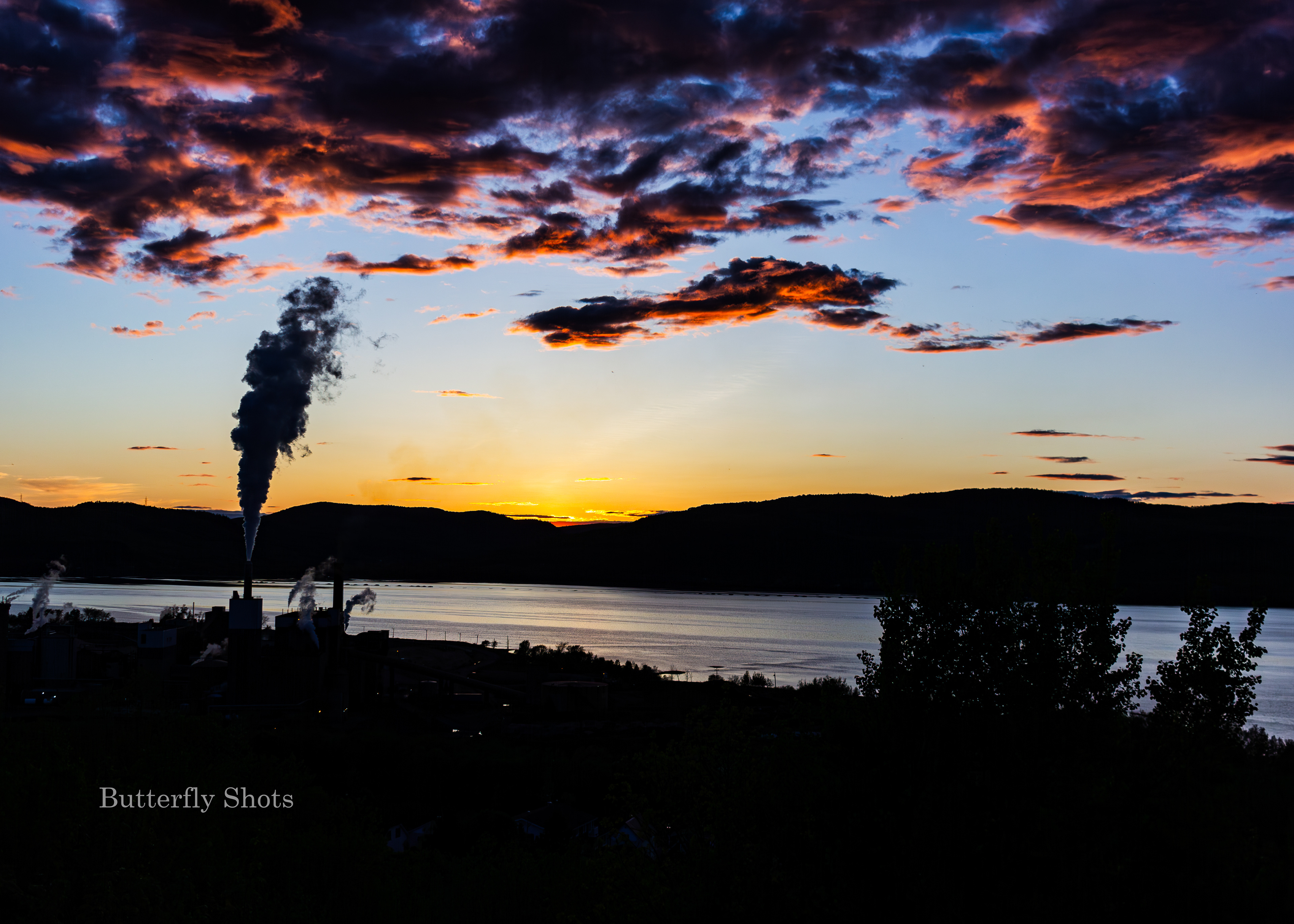 Landscape photography with the mill in Atholville New-Brunswick