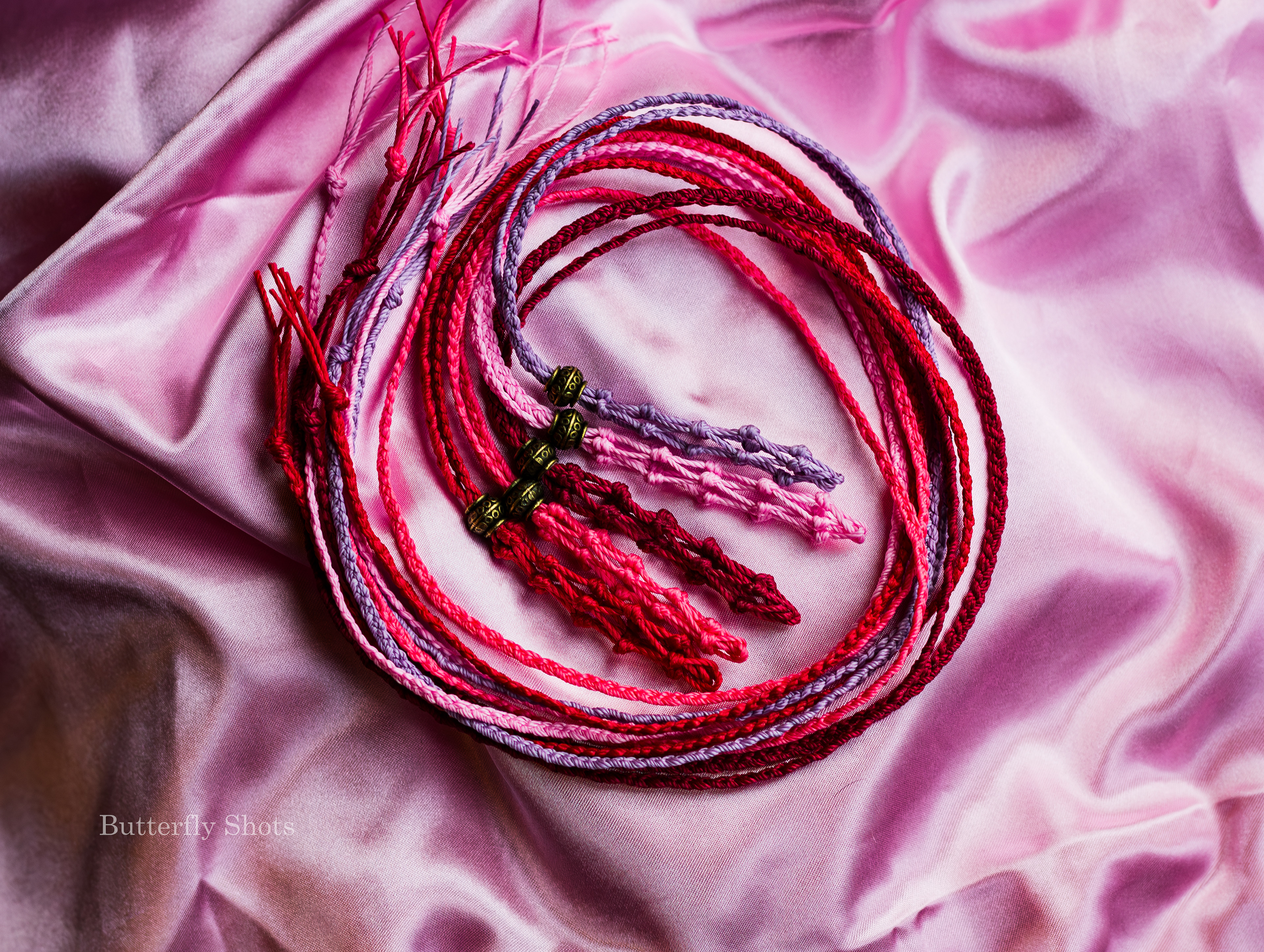 Product photography of necklaces