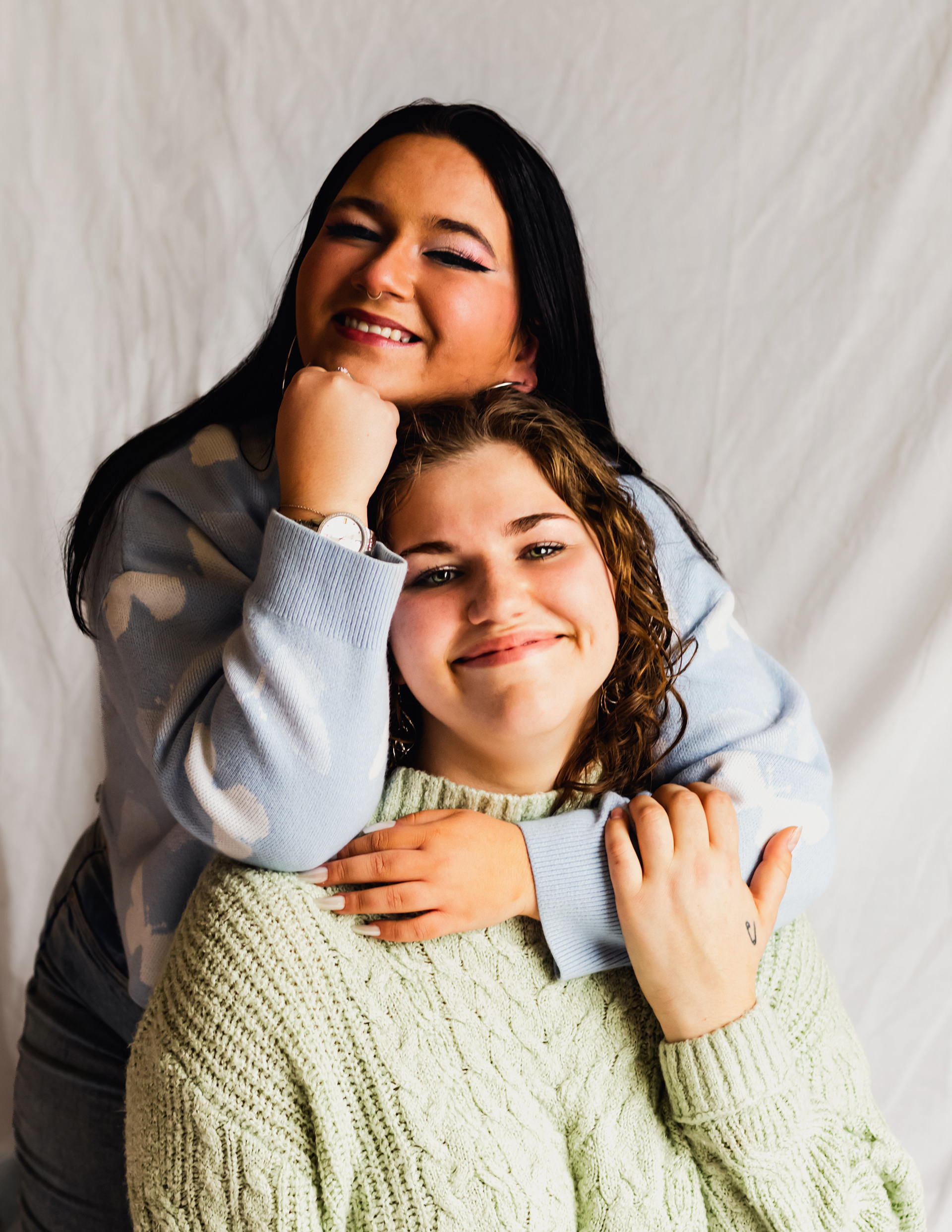 Fun portrait photography for two friends