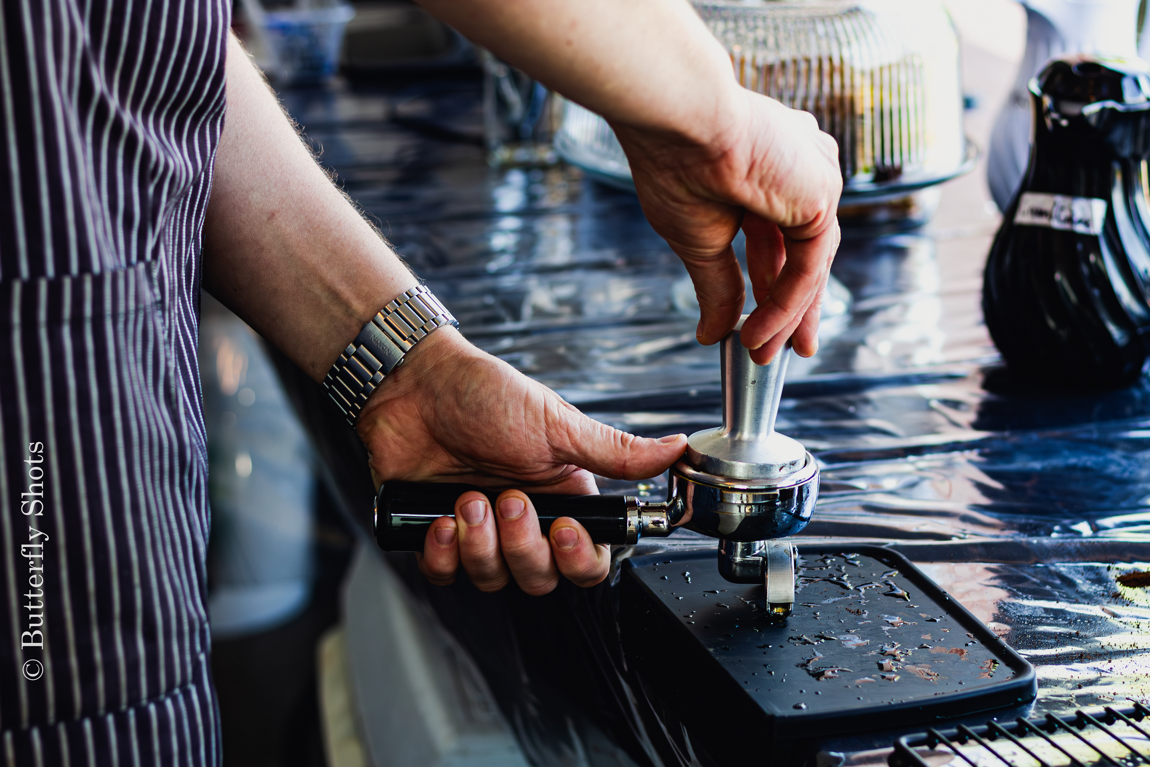 Branding photography of the owner in action