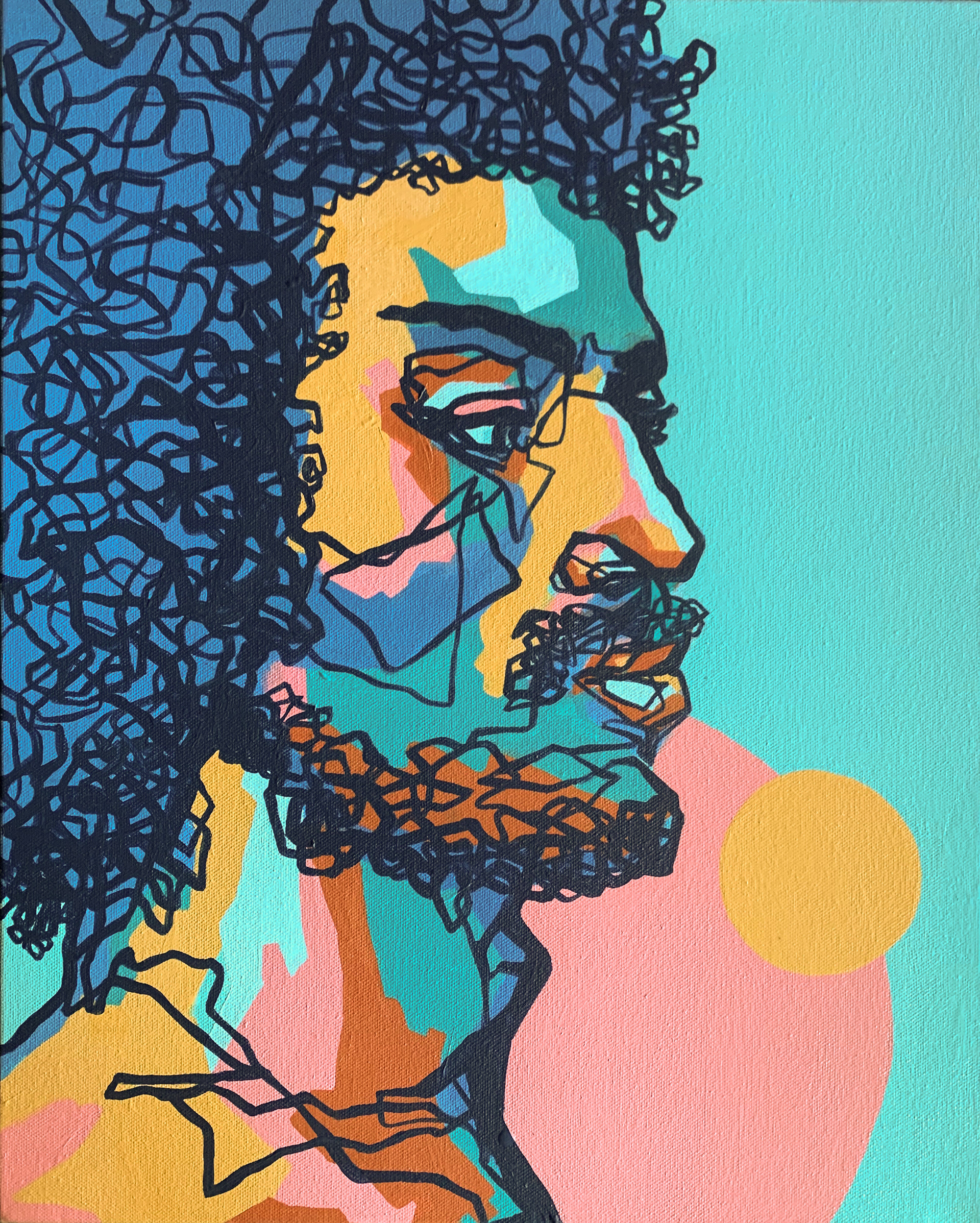 FOR SALE - "Saturn's Gaze" - 16x20" Acrylic