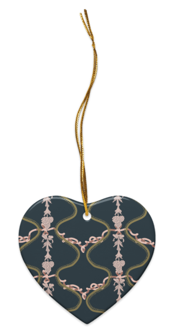 "Teal with Pink Ribbon" Heart