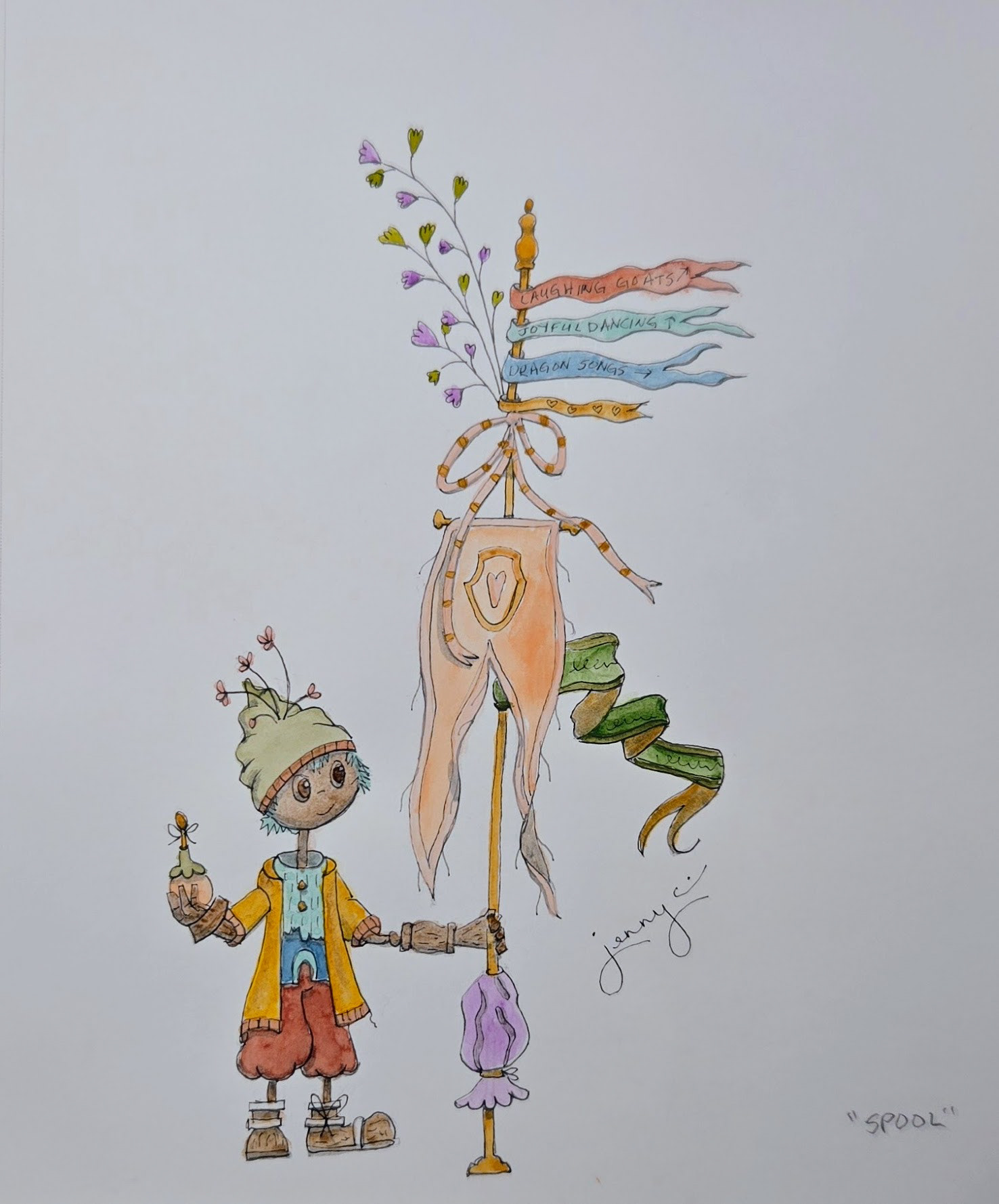 "Spool, the wooden Boy"