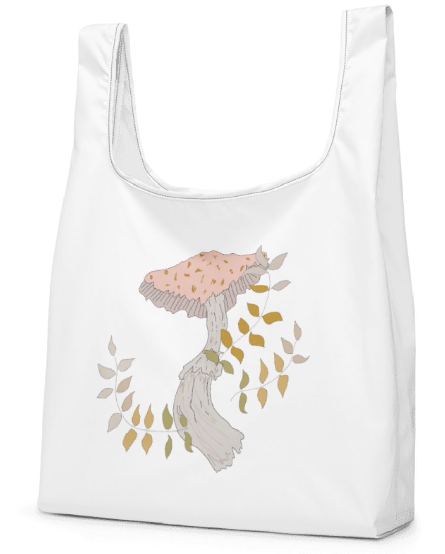 Victorian Mushroom Shopping Tote