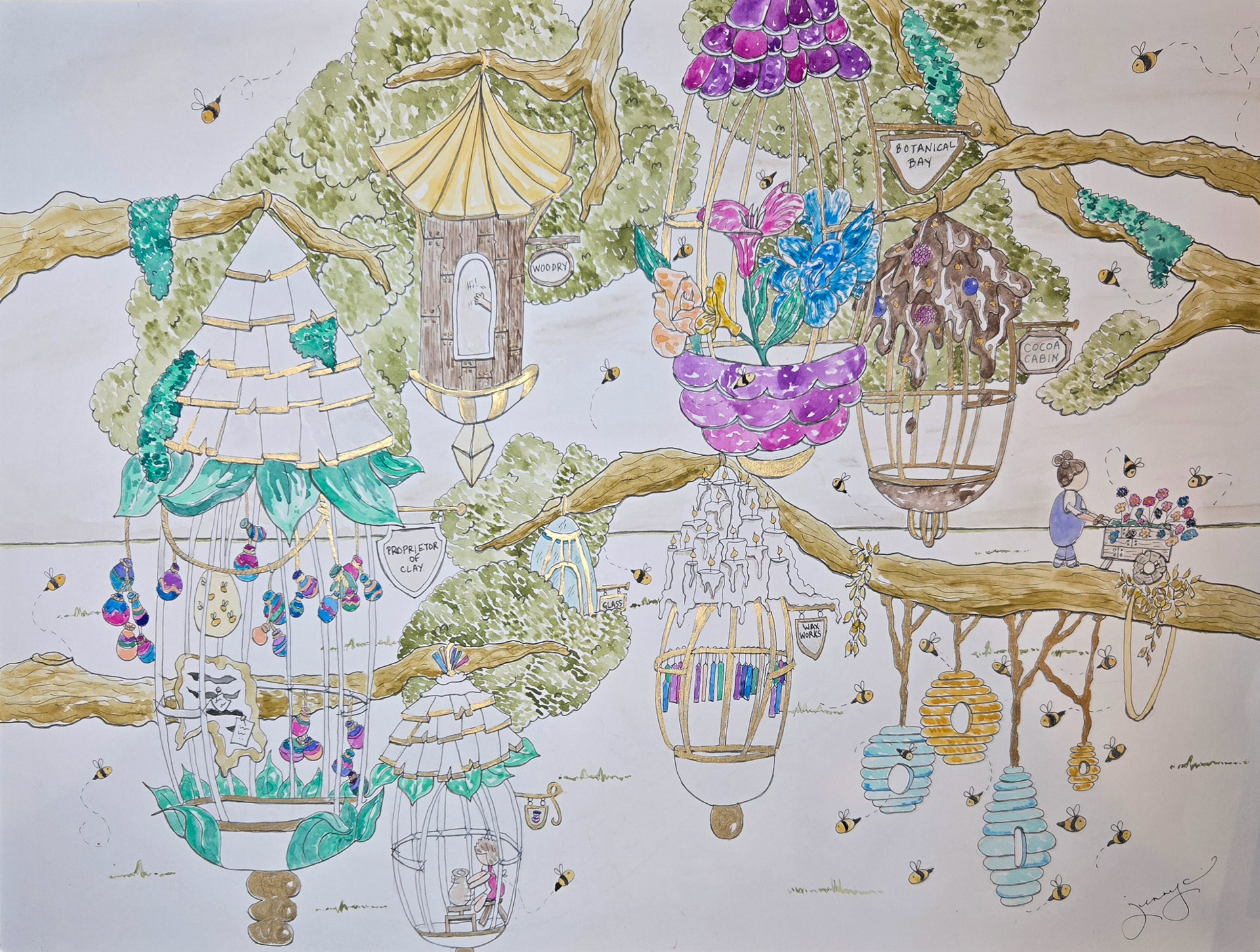 The Bees' Hanging Hovels