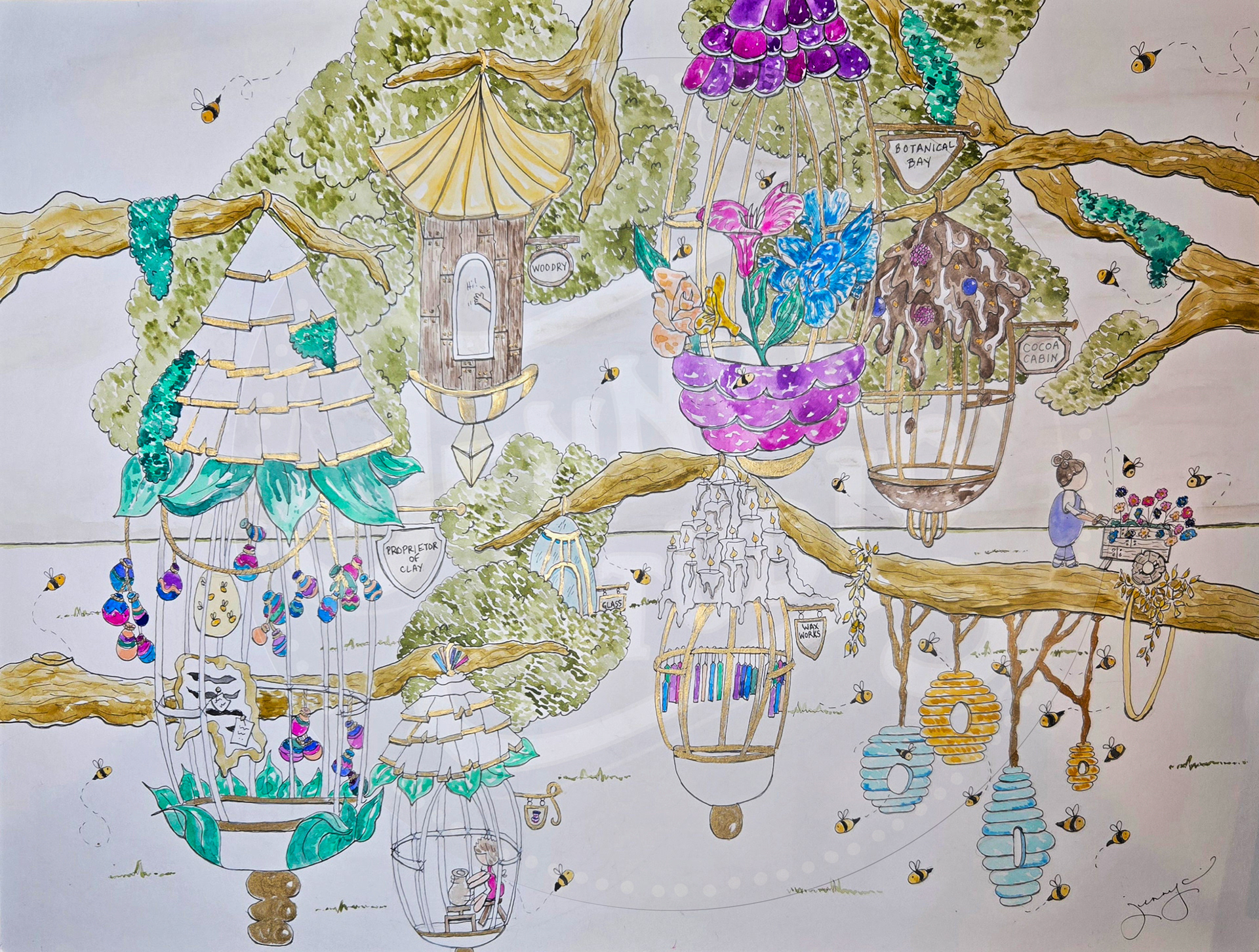 The Bees' Hanging Hovels