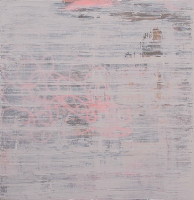 Eduardo Daniel Rodriguez "Edgewater Rain"2004Acrylic/Canvas55 x 48 inches©2004 E.D.R.Collection of the Artist