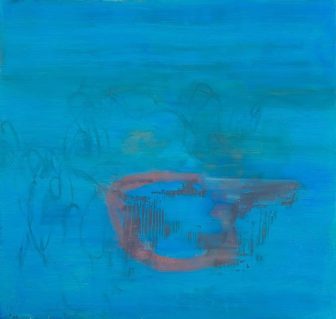 Eduardo Daniel Rodriguez "Edgewater Rain"2004Acrylic/Canvas55 x 48 inches©2004 E.D.R.Collection of the Artist