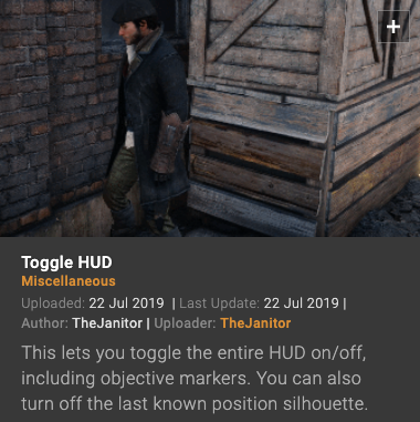 HUD toggle for Assassin's Creed: Syndicate