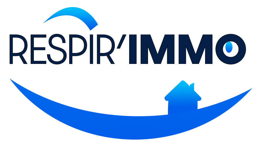 Logo de RESPIR'IMMO réalisé par CMaGraphiste (RoseNuage) pour Guillaume Bard