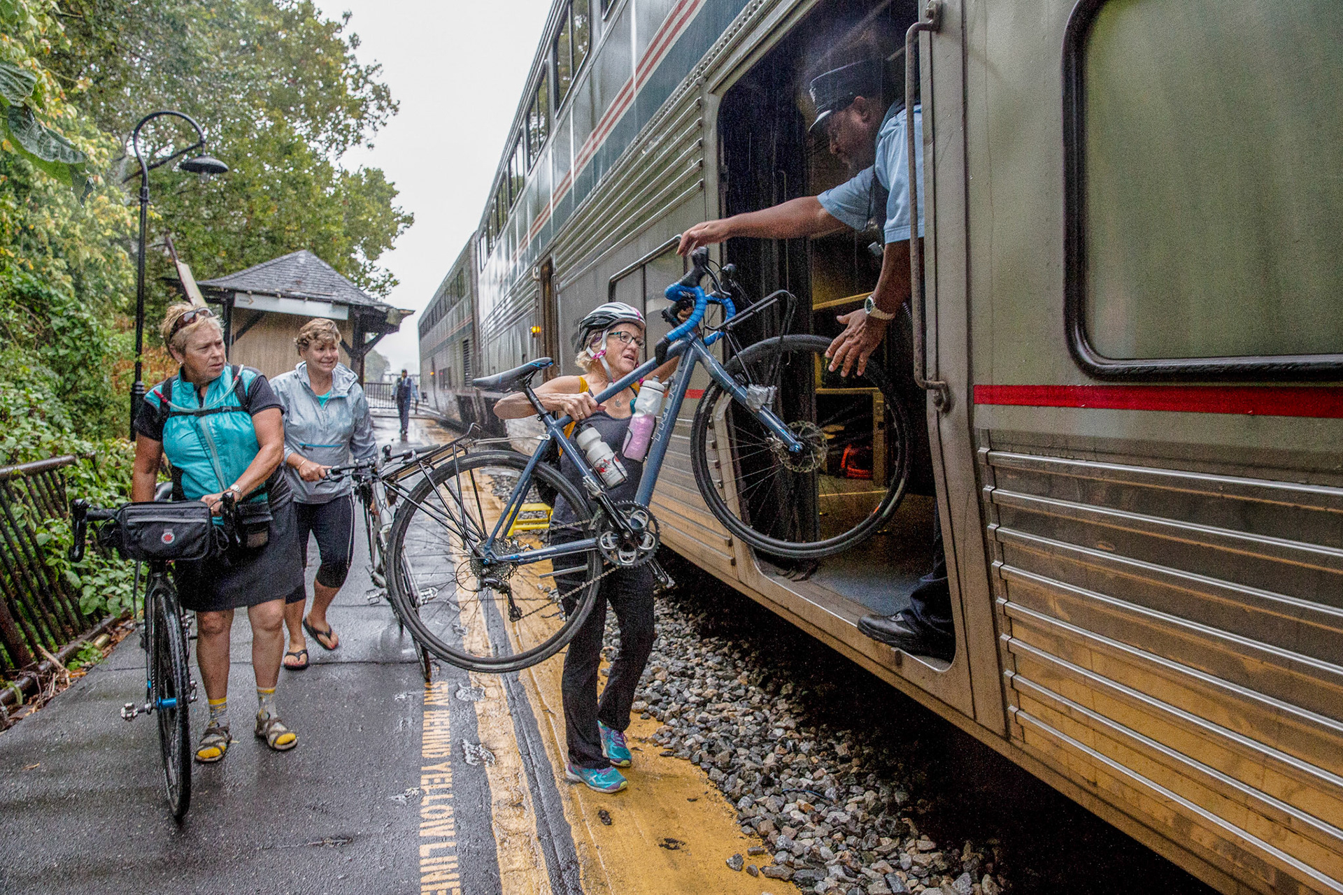 Traveling with bikes now more convenient: WASHINGTON – Amtrak is expanding the availability of bike service on the Capitol Limited to allow more passengers the convenience of traveling with their bikes. This enhanced service begins on Sept. 14 and provides passengers with a way to travel with their bicycles without the hassles of driving and parking vehicles.This service is available at all stations along the Capitol Limited route between Washington, D.C., and Chicago. Passengers will be able to roll their bikes along the platform and onto the train and secure their own bikes on a rack in the baggage cars. Amtrak partnered with Adventure Cycling Association and other bicycle and passenger rail groups to form an advisory bicycle task force to oversee this project to establish walk-on bike service on the Capitol Limited. “We’ve worked with the cycling community to identify solutions and bring new ideas to expand services for passengers who travel with their bikes,” said Deborah Stone-Wulf, Amtrak Vice President of Sales and Customer Service. “We look forward to measuring the success of this service with an eye to expansion to additional routes across our national network.” Passengers with bikes must arrive at the station 30 minutes prior to the train departure to allow time to transport the bike to the baggage car. Only standard bikes will be permitted. If equipped with a large seat/saddle bags, the items must be removed from the bike and checked or carried on the train.Reservations are required and passengers must have a travel document (ticket) for their bikes. There is a $20 bike service fee. Passengers can reserve their bikes by selecting “add bike” when they book their train travel on Amtrak.com, by calling 800-USA-RAIL, or by visiting any staffed ticket office.