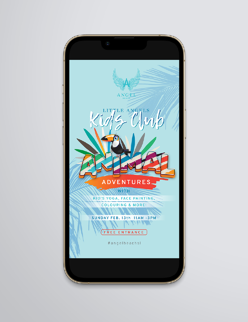 Angel Beach Social Posts: Custom Illustrations, 2022