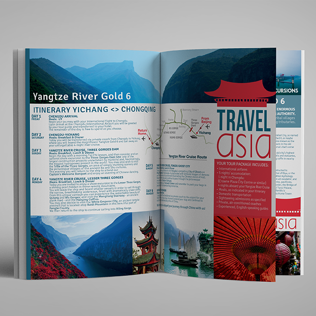 Travel Asia: itinery publication design + copywriting, 2017