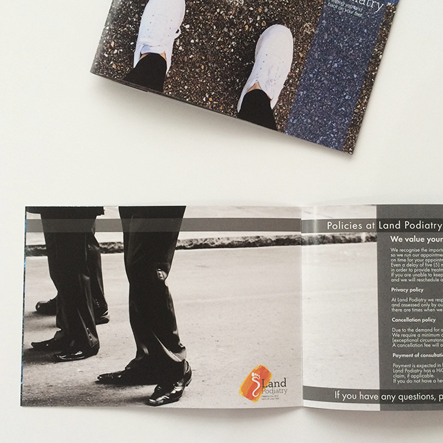 Land Podiatry: publication design, 2016